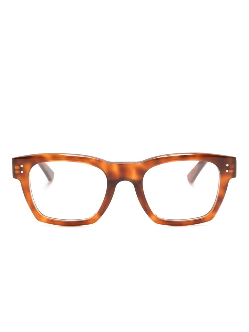 tortoiseshell rectangle-frame glasses 1