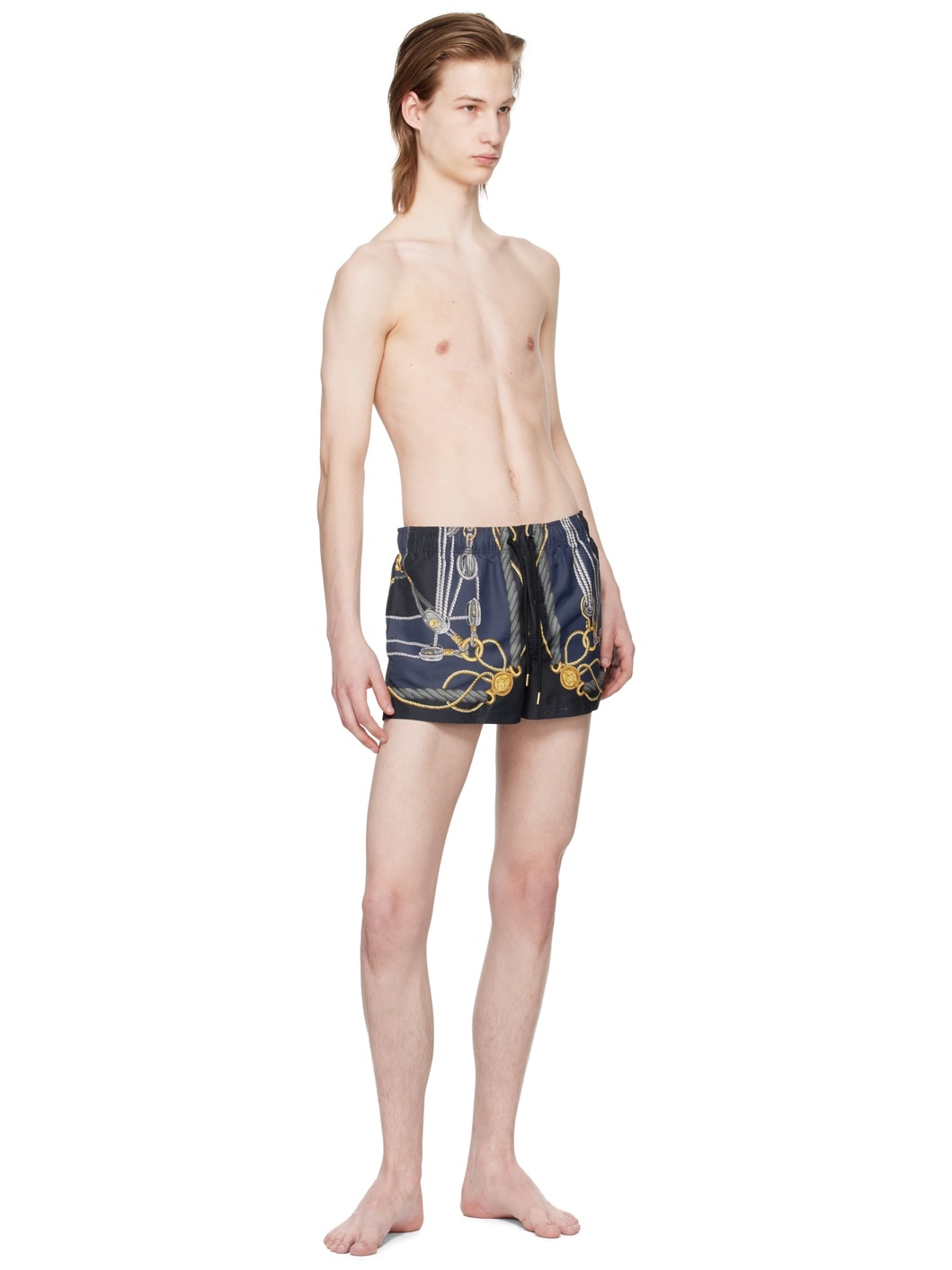 Blue Nautical Swim Shorts - 4