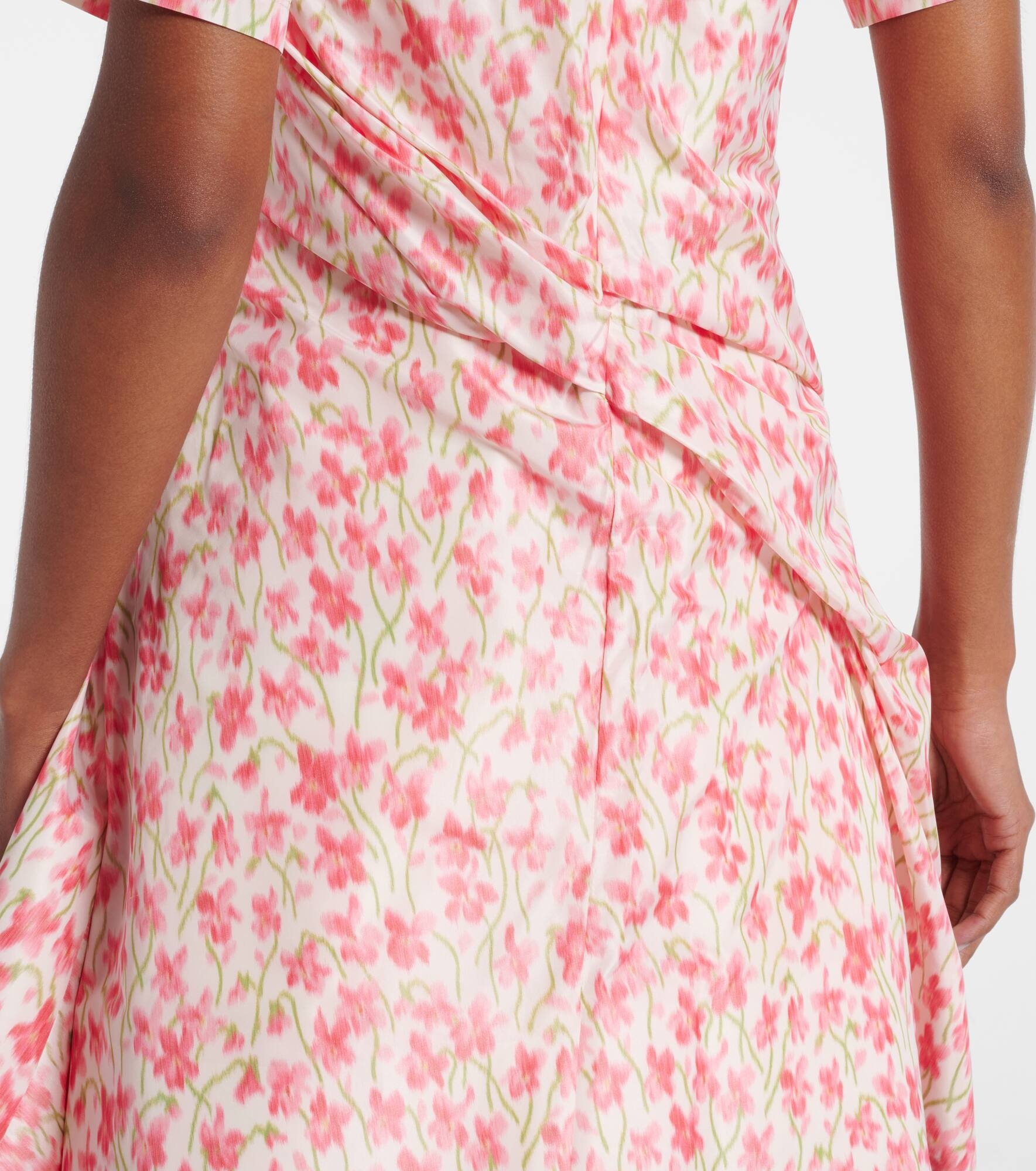 Floral gathered minidress - 6