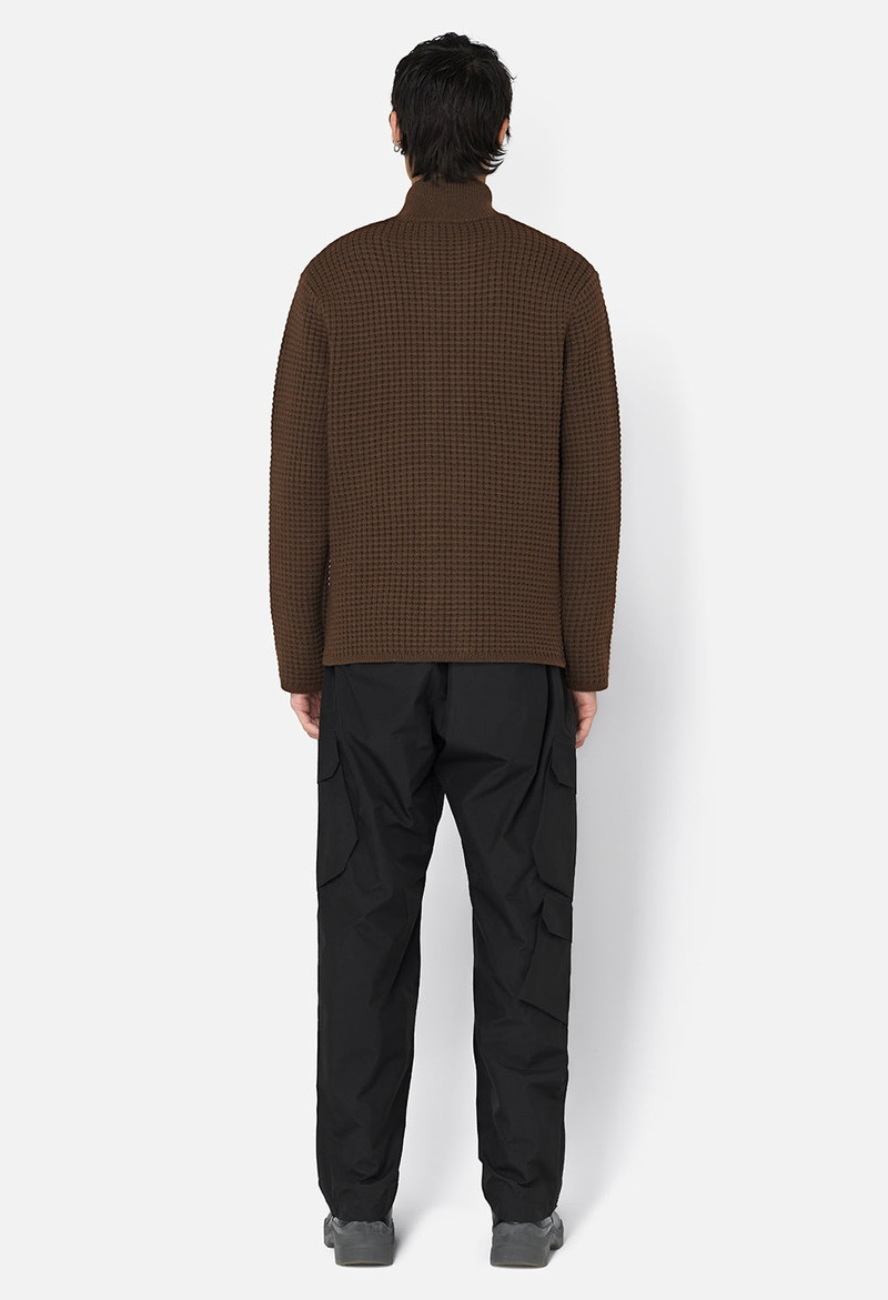 WOOL WAFFLE KNIT FULL-ZIP 5