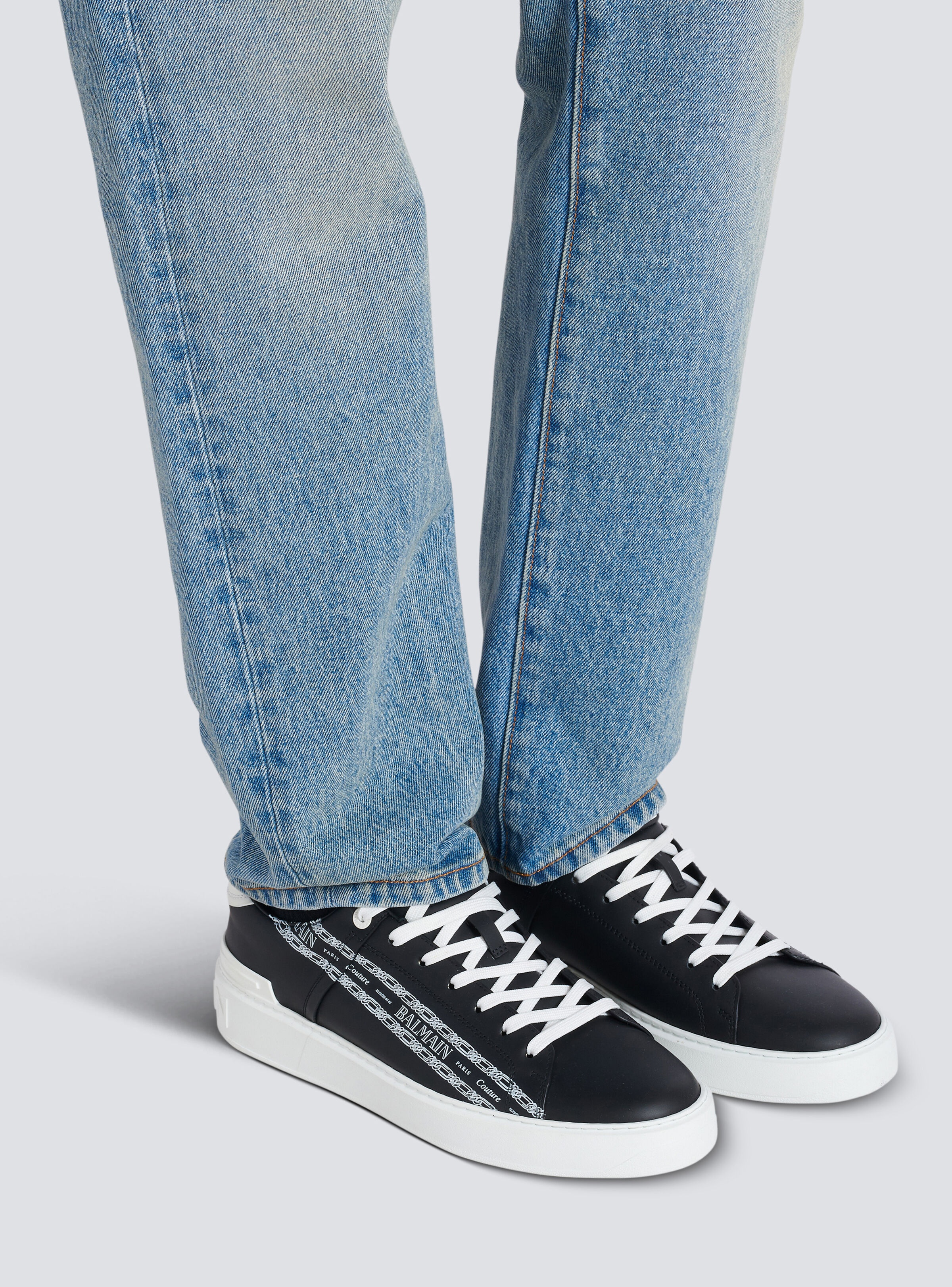 B-Court printed calfskin trainers - 9
