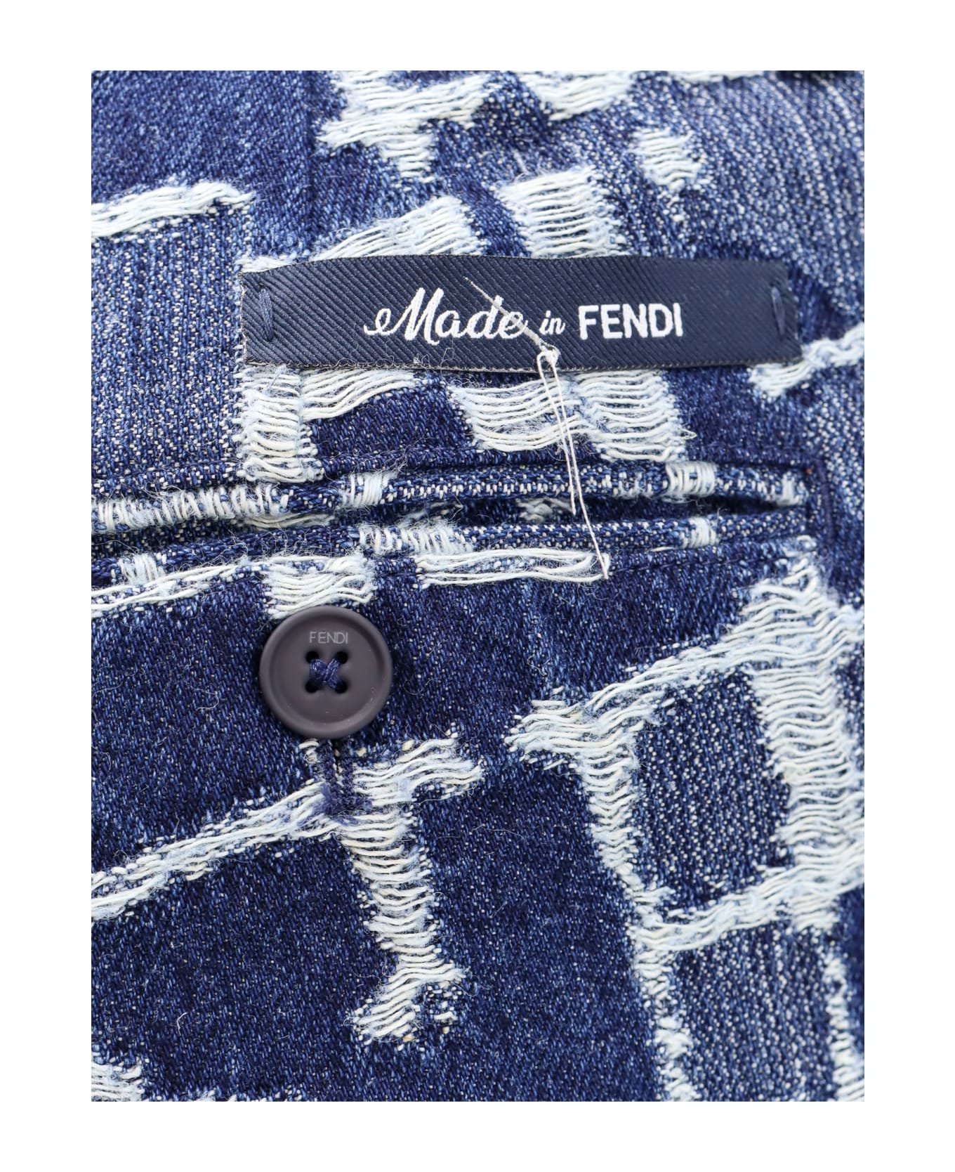 Blue Denim Ff Short Jeans Trousers - 3