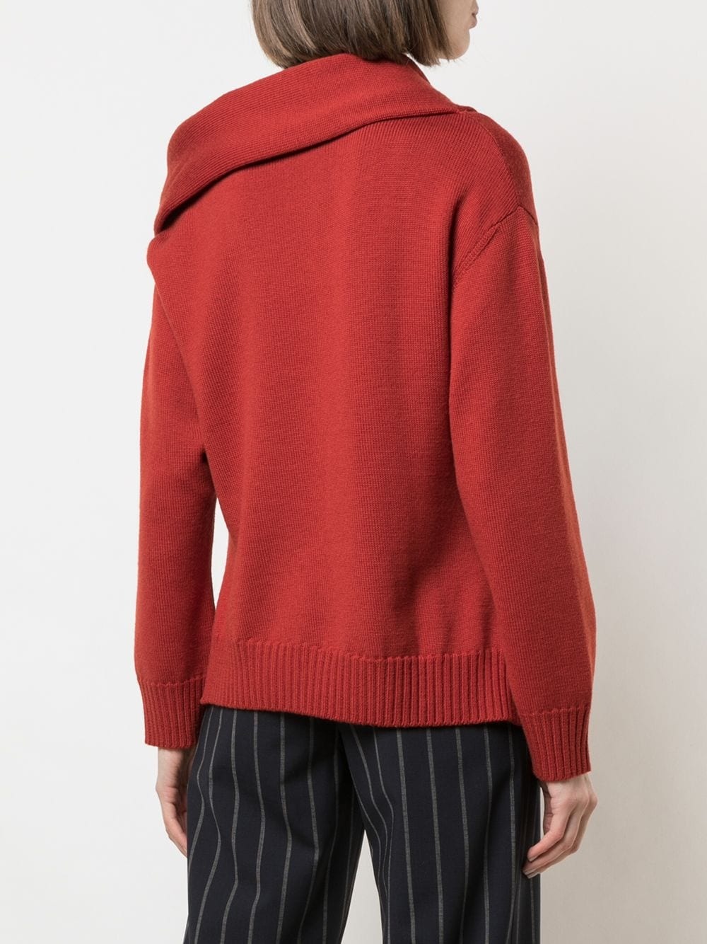 tie-sleeve neck jumper - 4