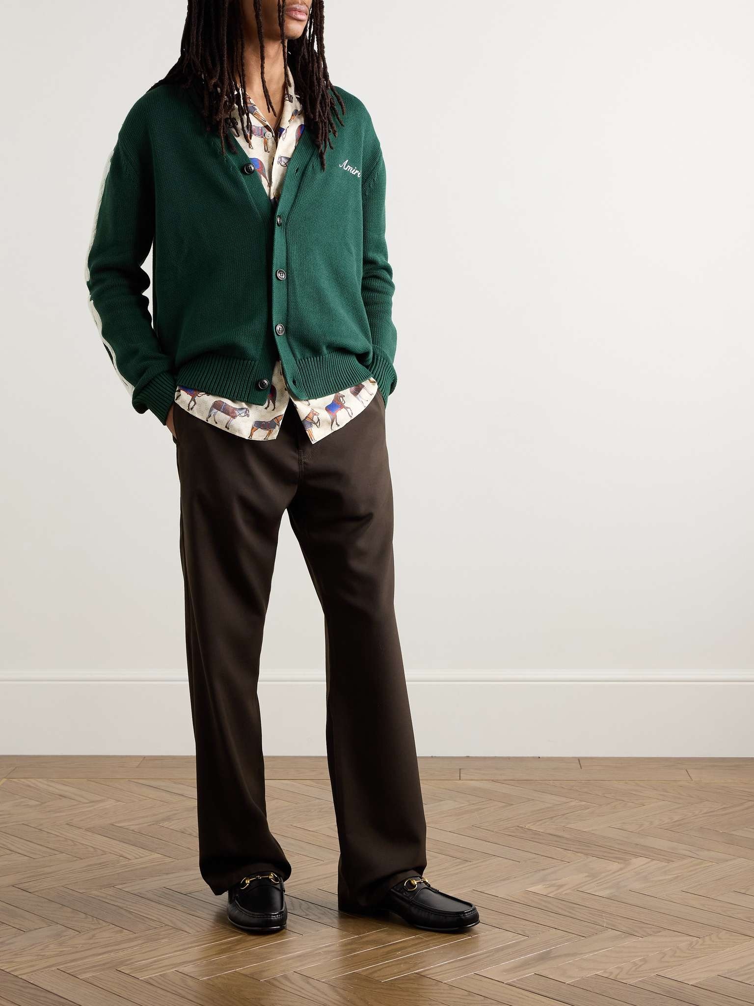 Bones Logo-Embroidered Appliquéd Cotton Cardigan - 2