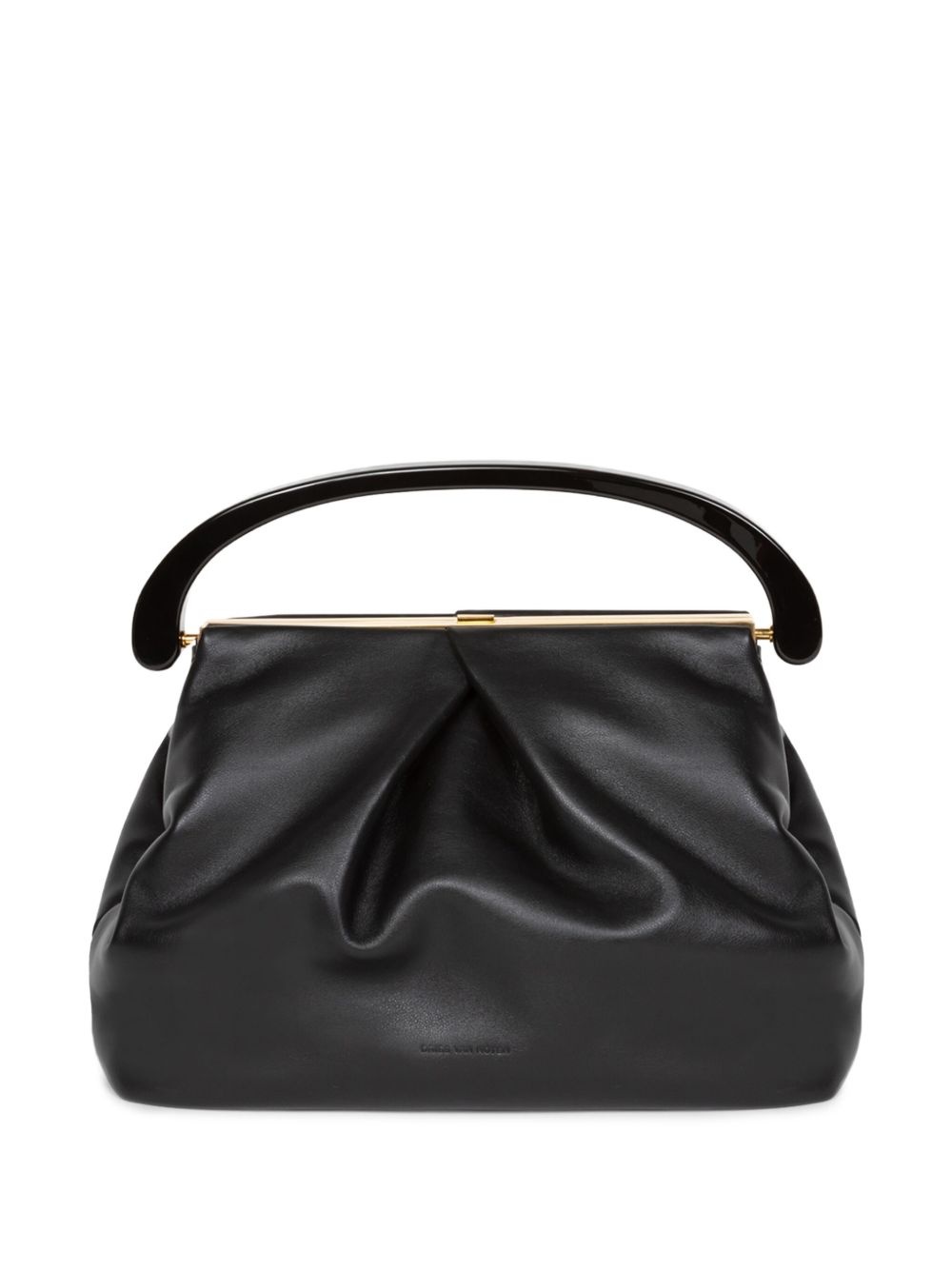 folded leather tote bag - 4