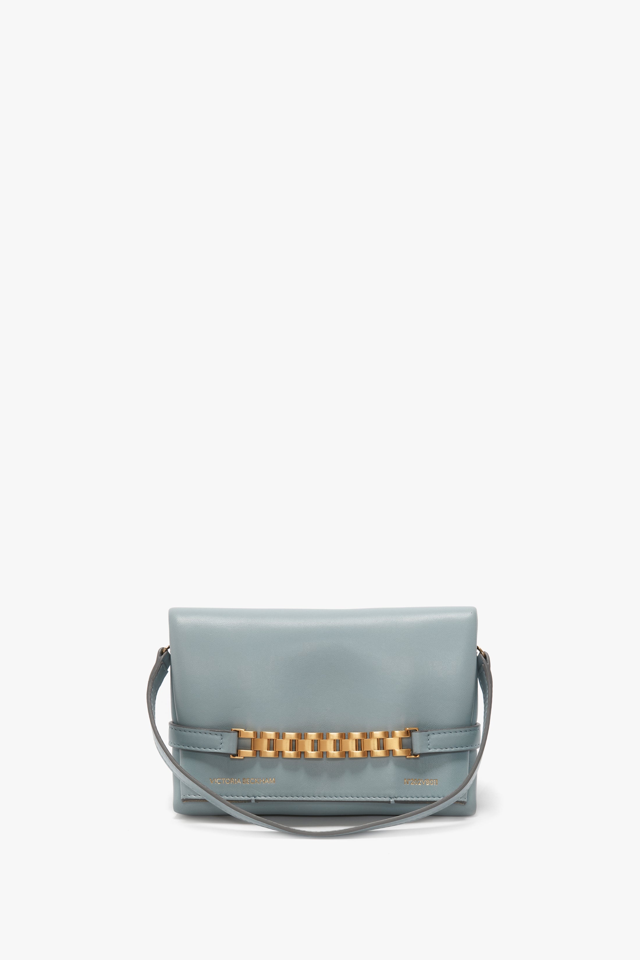 Mini Chain Pouch In Sky Leather - 2