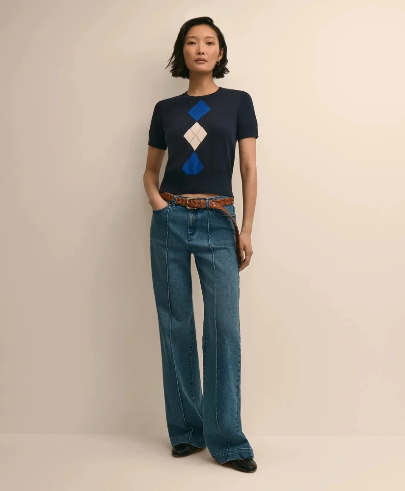 Cotton Pintuck Jeans - 1