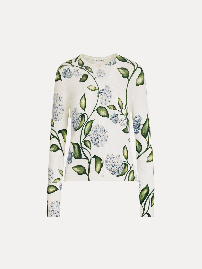 PORCELAIN FLOWER-PRINTED CARDIGAN 1