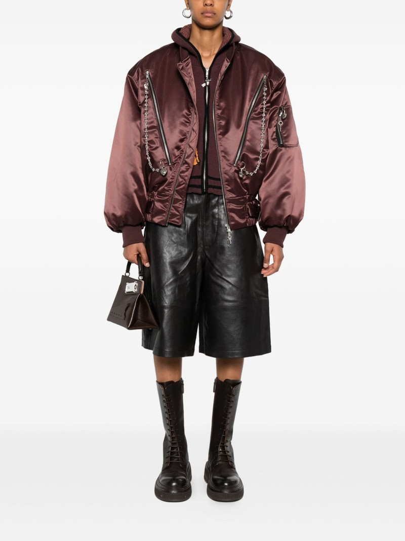 Chopova Lowena chain-embellished bomber jacket outlook