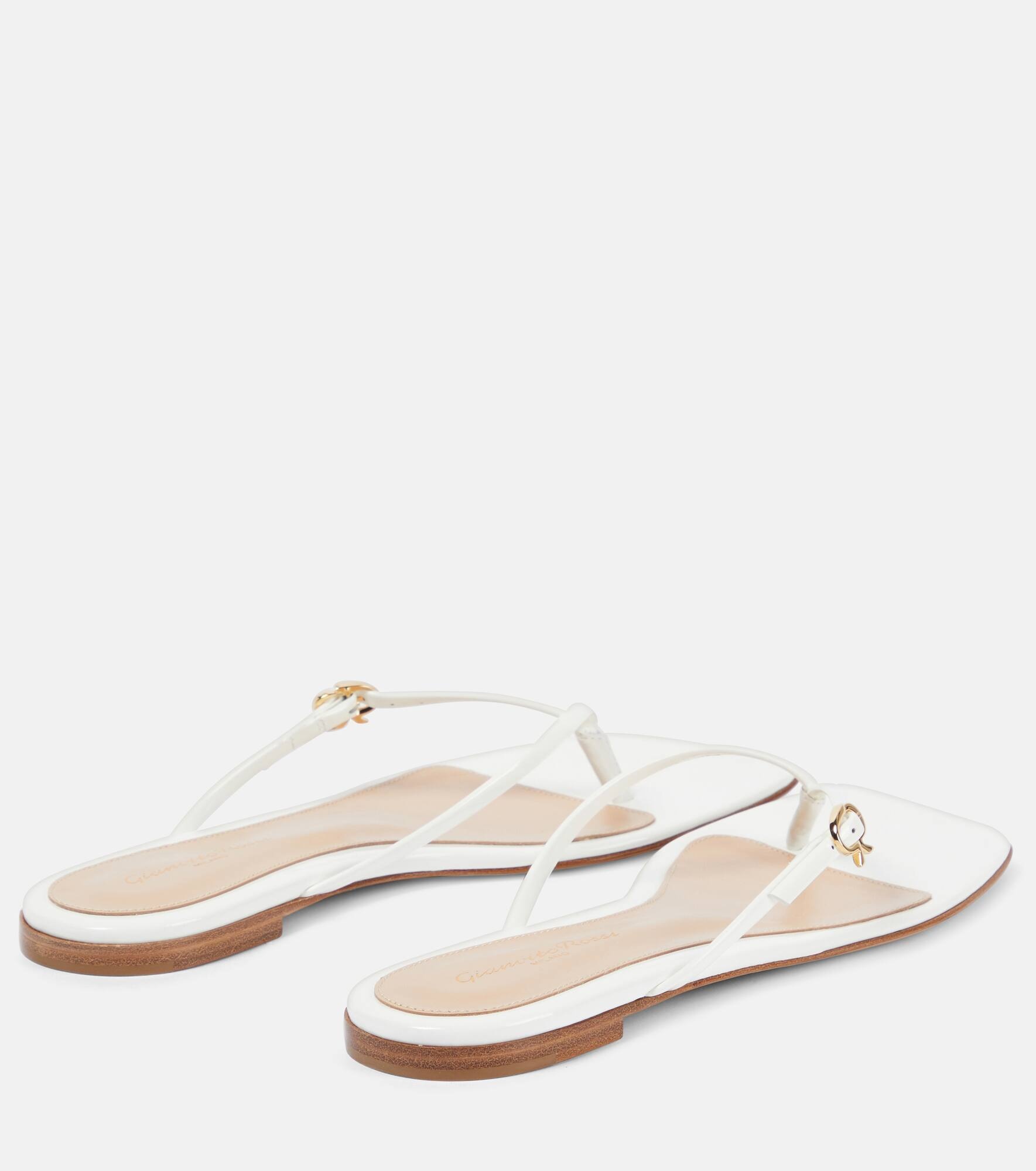 Patent leather thong sandals - 3