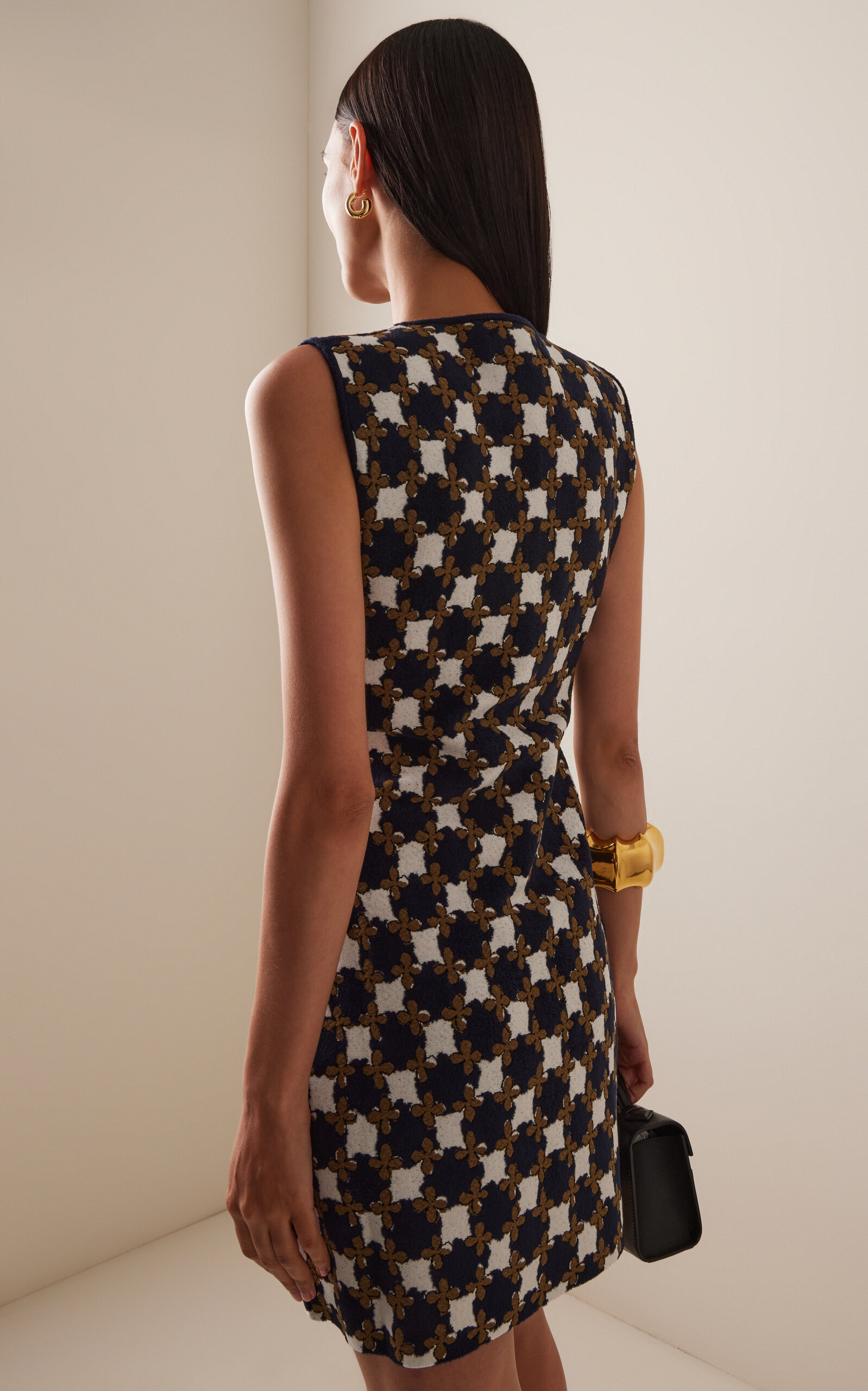 Knit Velvet Jacquard Mini Dress multi - 4