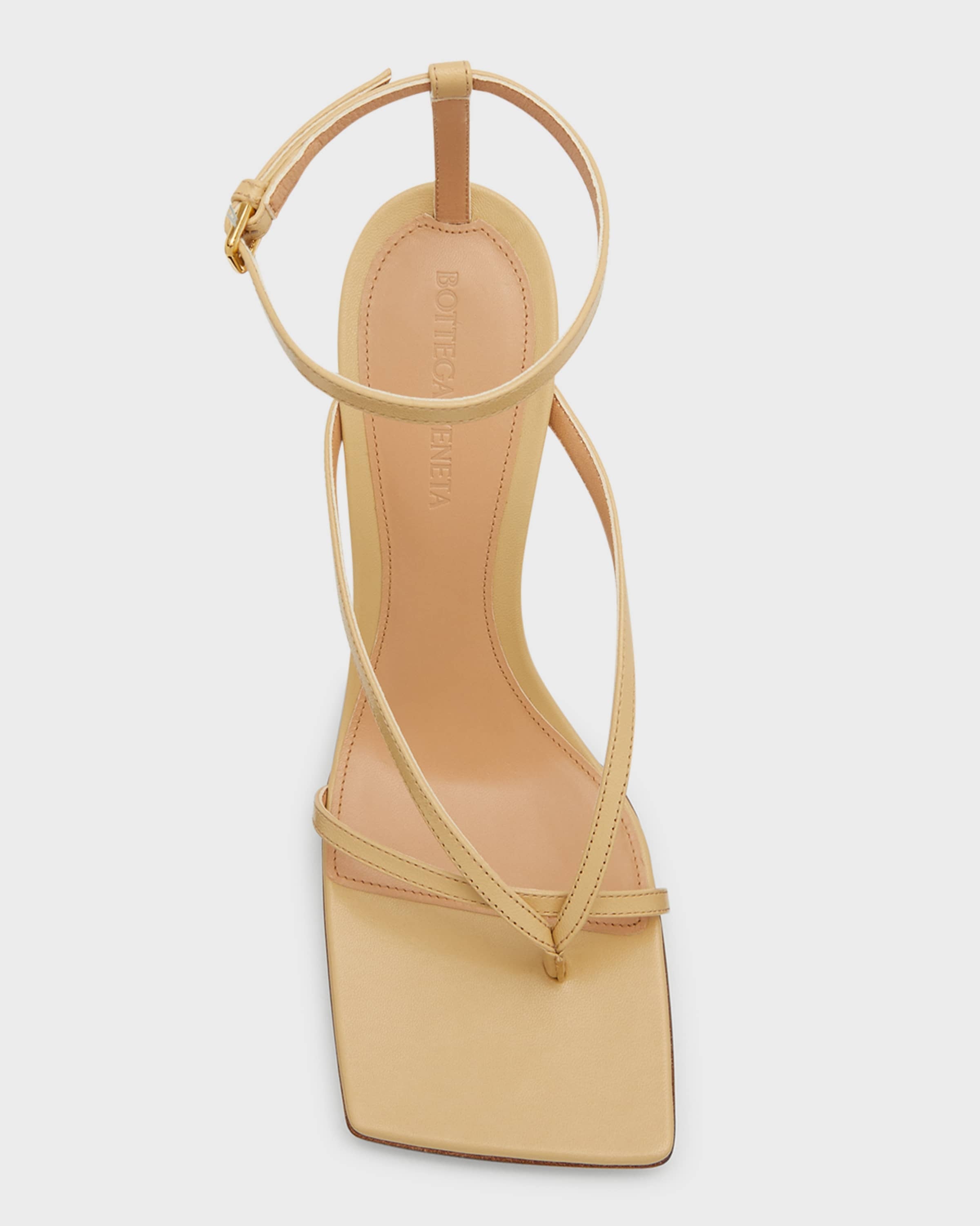 サンダル・ミュール BOTTEGA VENETA STRETCH STRAP SANDALS Bottega Veneta Stretch Leather Strappy Thong Sandals size