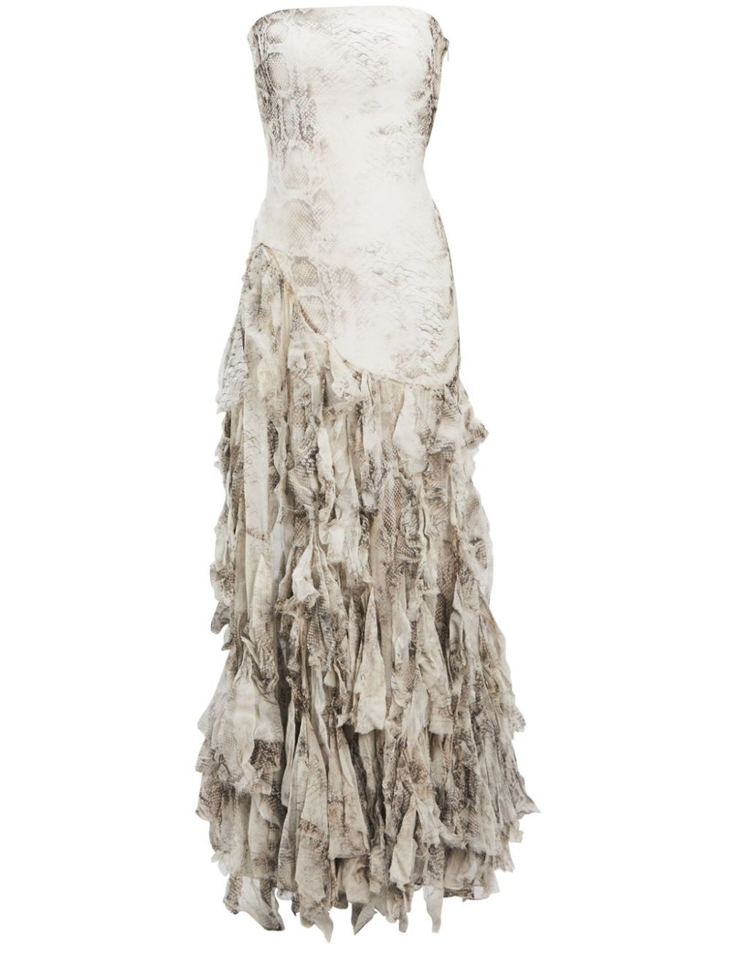 Verena ruffle-hem dress 1