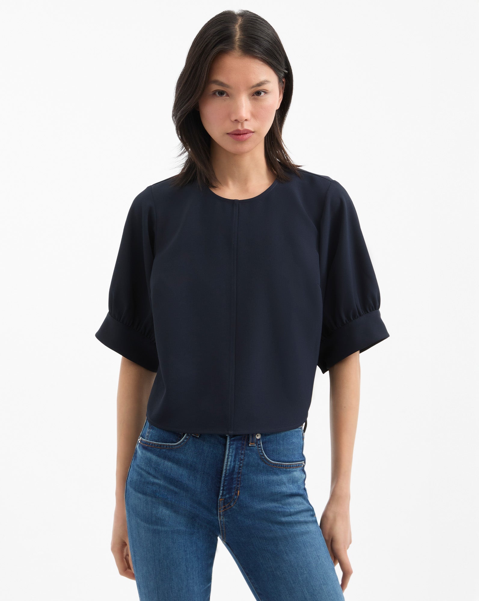 MARGARET BALLOON-SLEEVE BLOUSE - 2