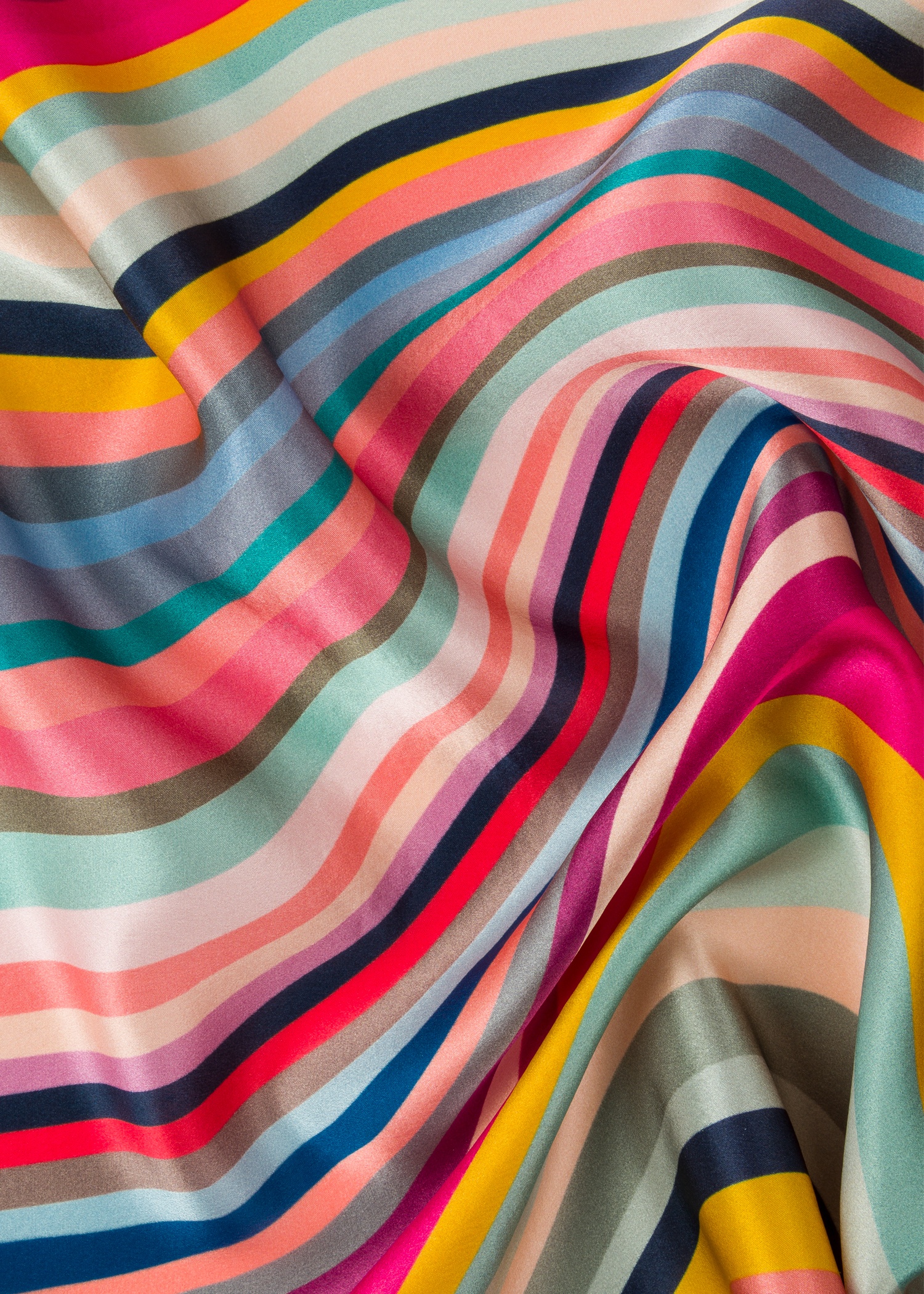 Long 'Swirl' Silk Scarf - 2