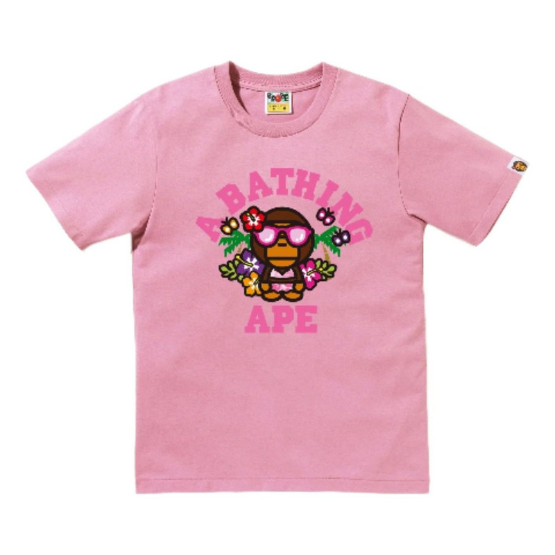 (WMNS) A Bathing Ape Lisa College Summer T-Shirt 'Pink' 2M20-210-303-PNK 1