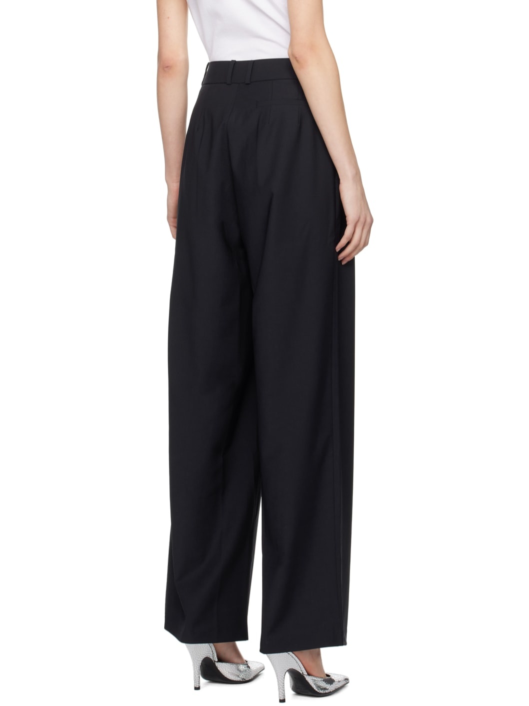 Navy Ripley Pleated Trousers - 3