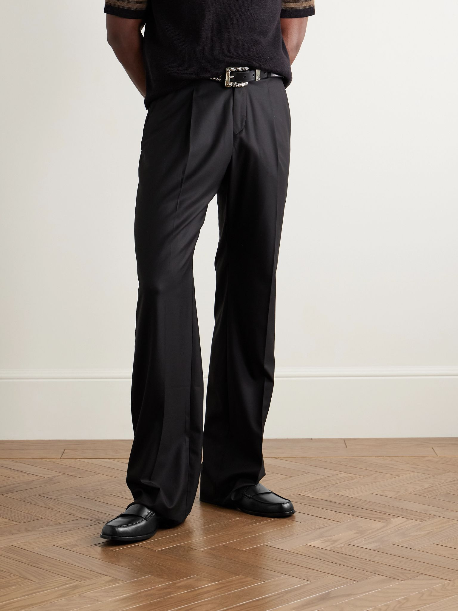 Logo-Debossed Leather Penny Loafers Black - 2