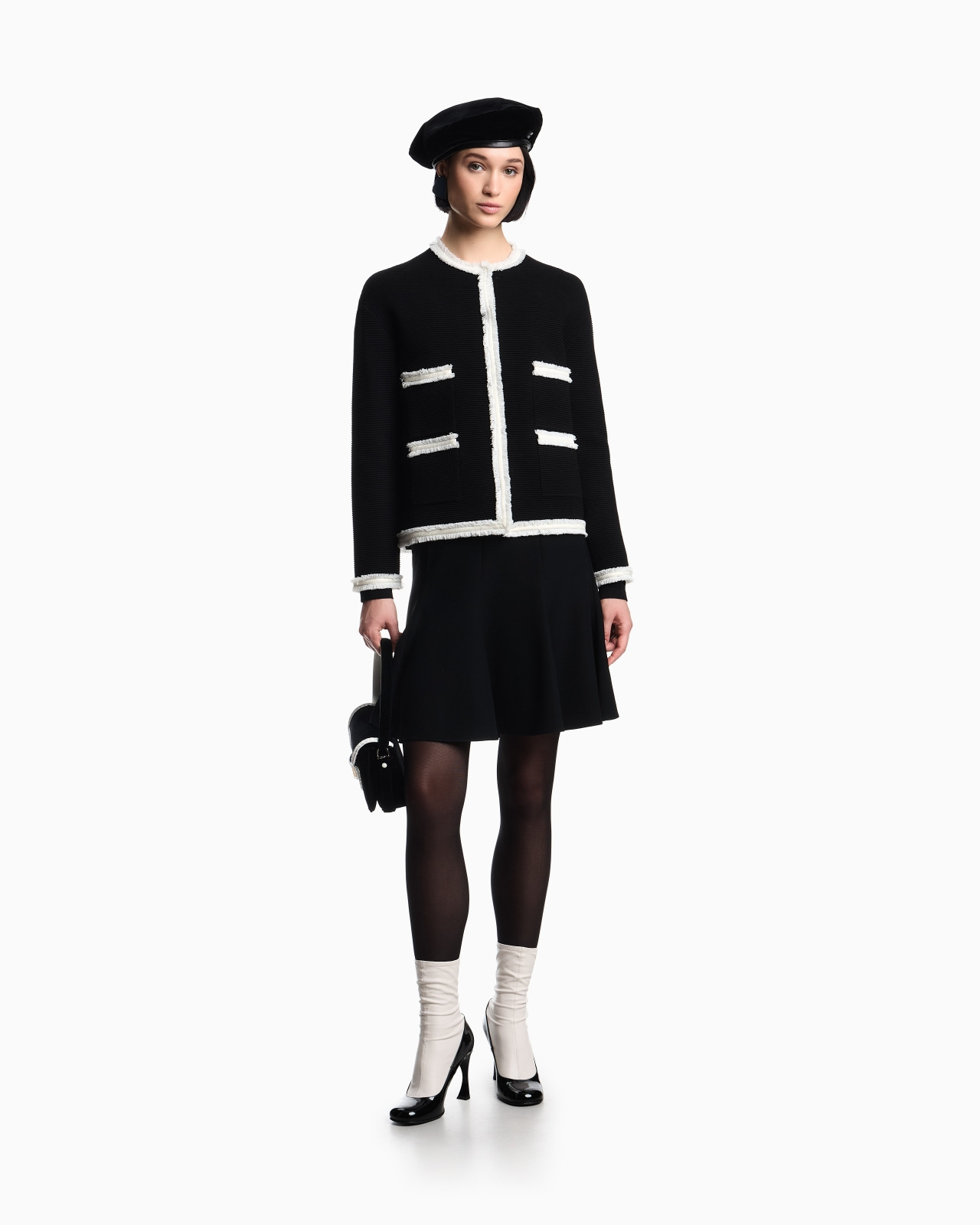 OTTOMAN FABRIC JACKET WITH FRINGE TRIMS - 2