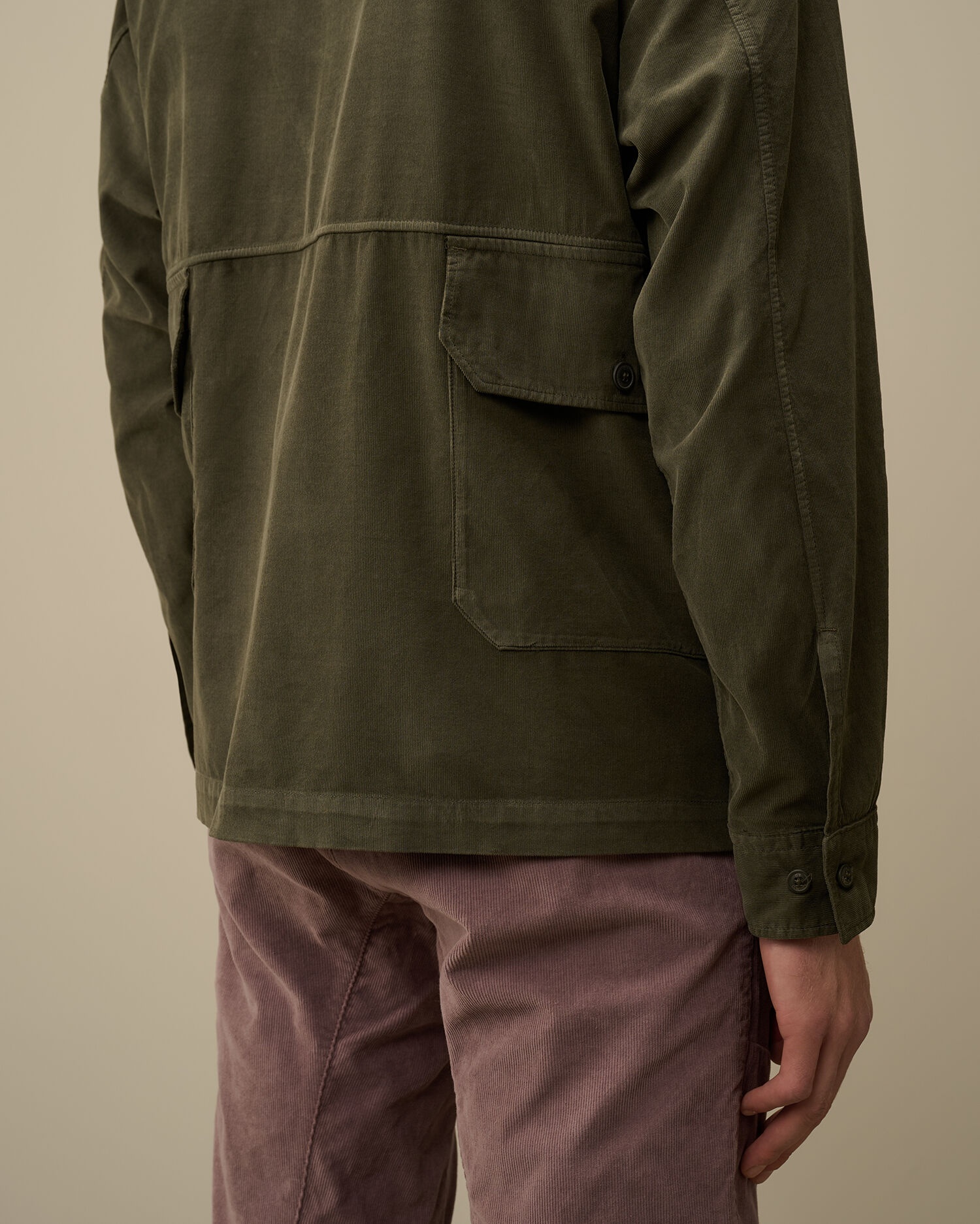 Corduroy Buttoned Overshirt - 5