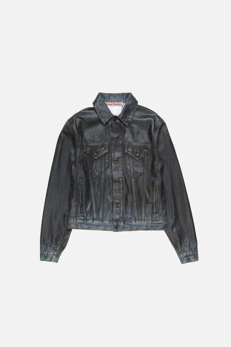 Coated denim jacket - Black 1