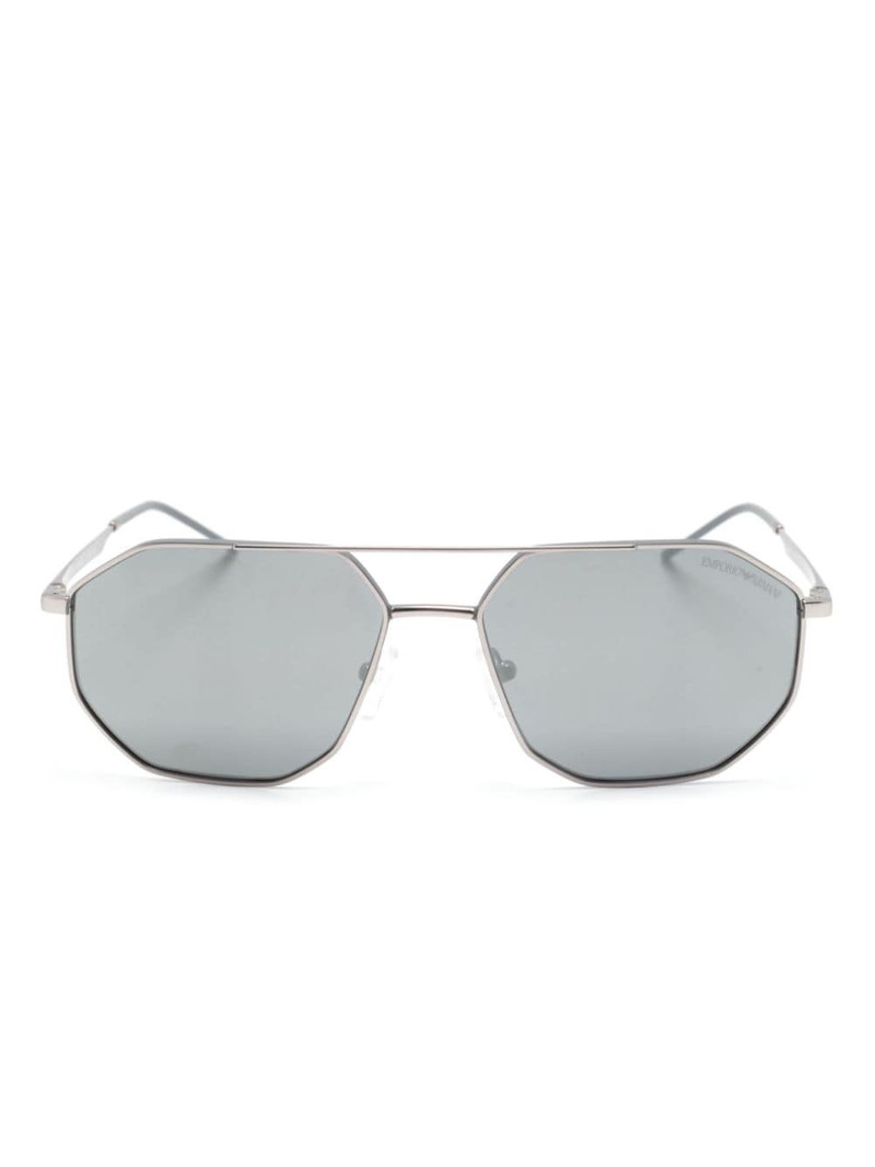 geometric-frame sunglasses 1