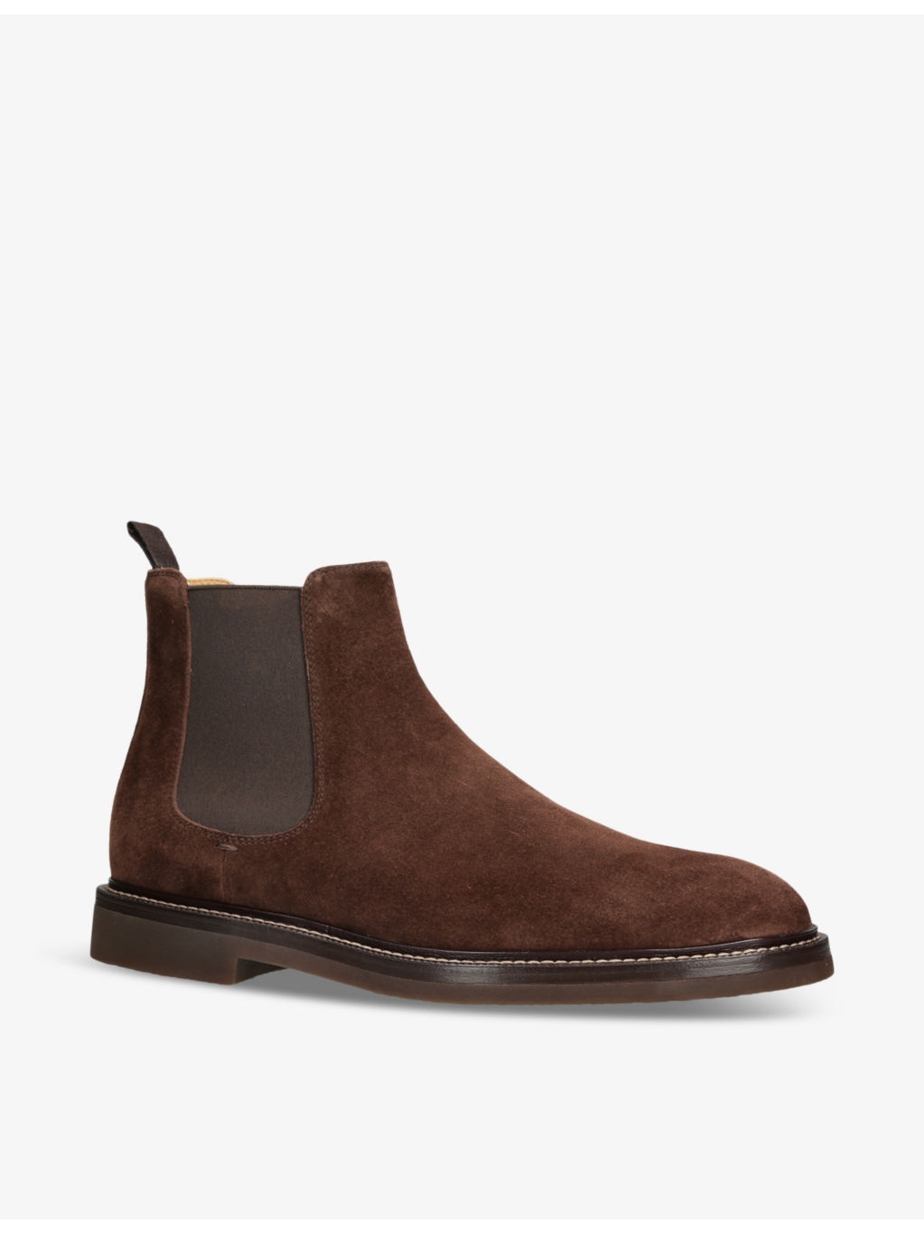 Contrast-stitch suede Chelsea boots - 3