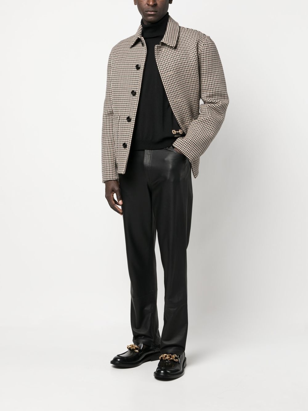 horsebit-motif wool jumper - 2
