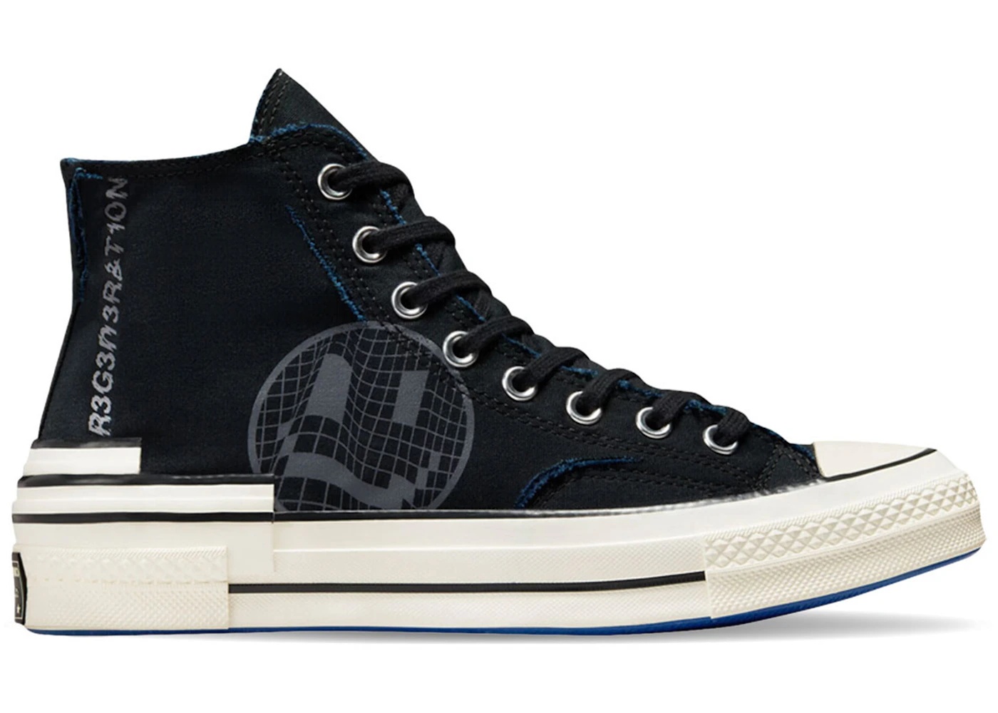 Converse Chuck Taylor All Star 70 Hi Hacked Heel Tear Away Black Blue - 1