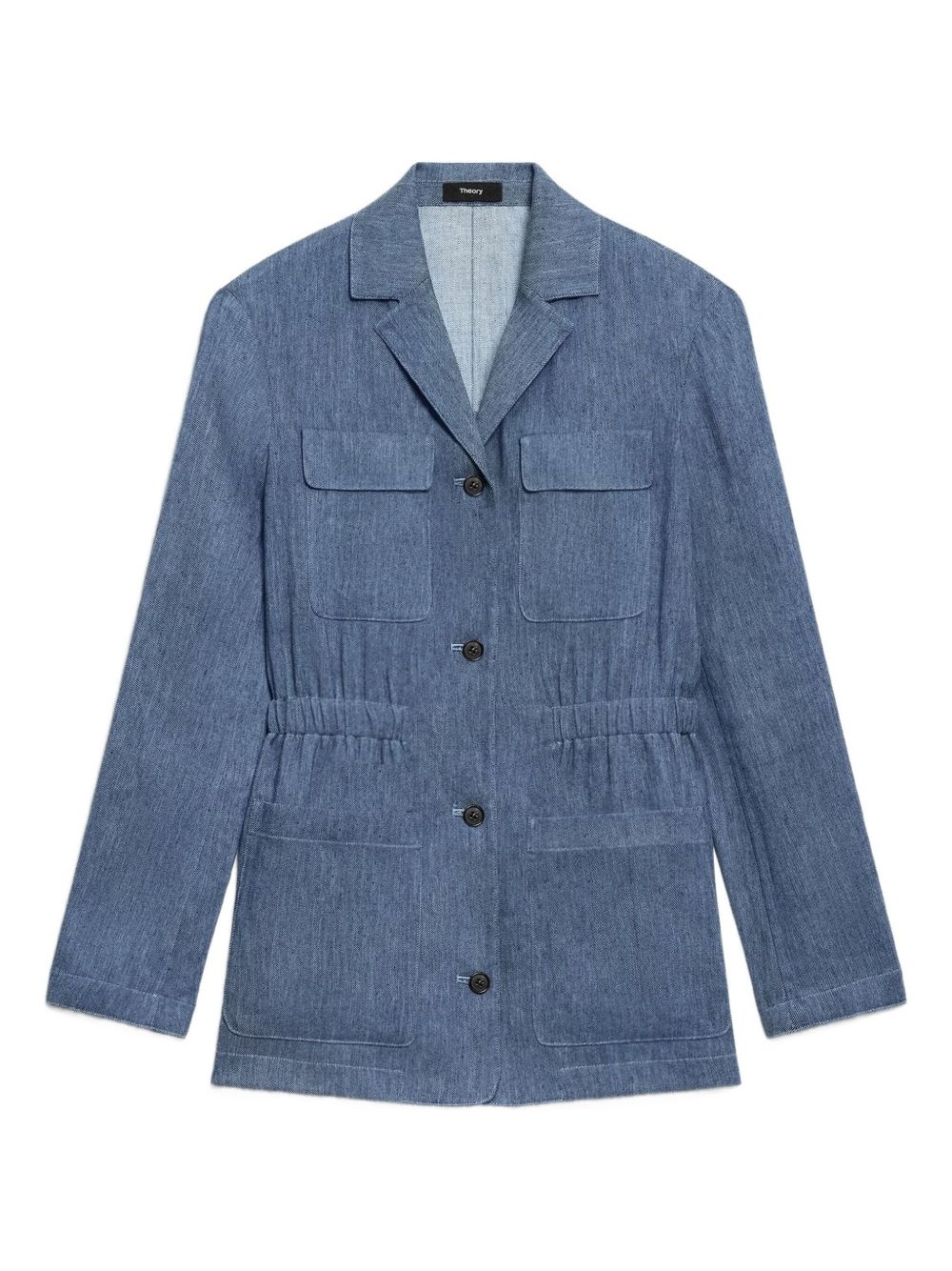 drawstring linen jacket - 1
