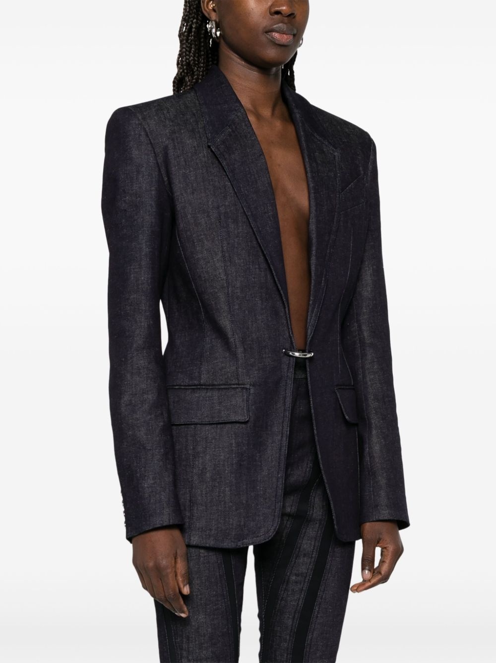 pierced tailored blazer - 3