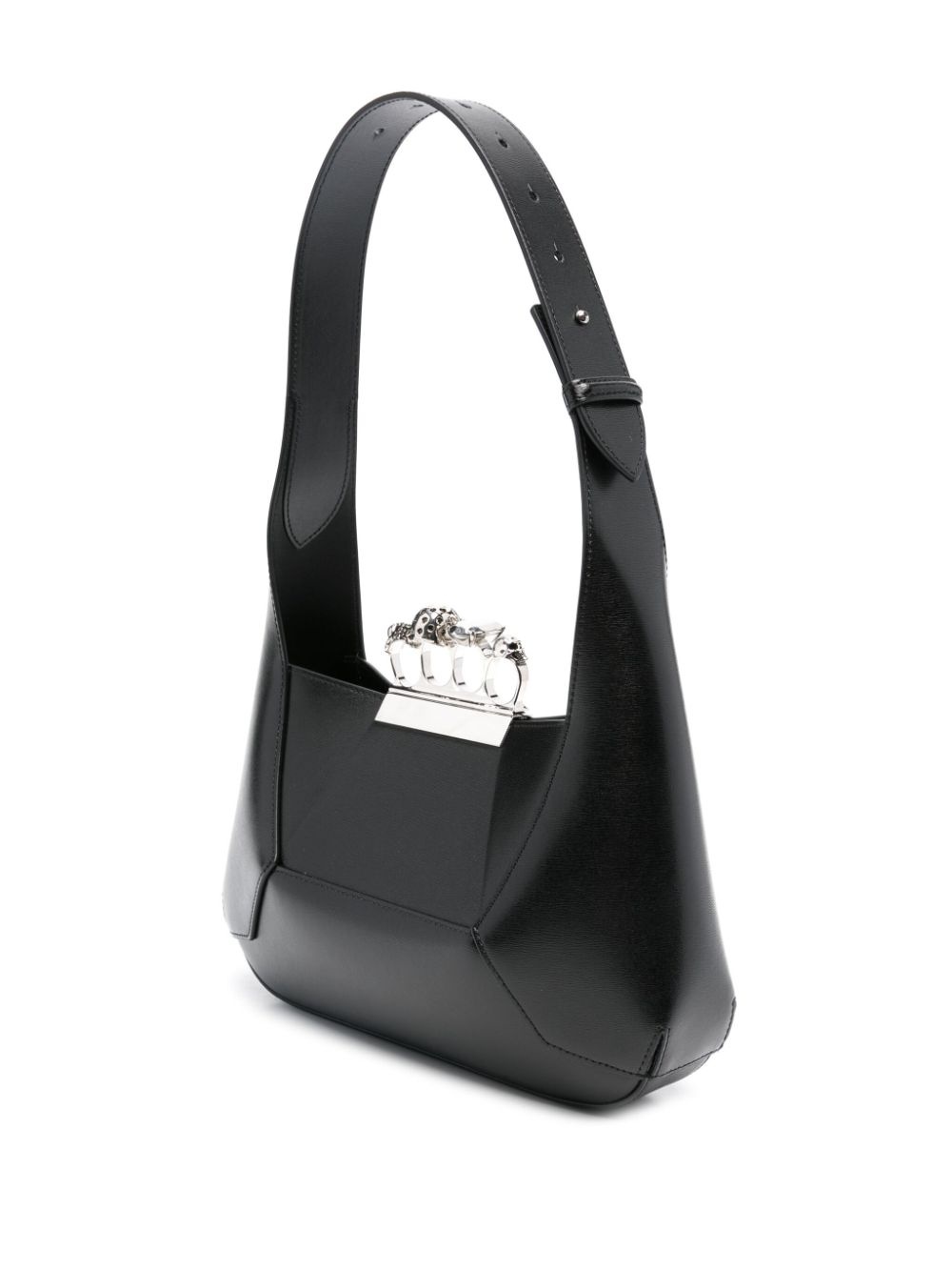 leather logo-print bag - 3