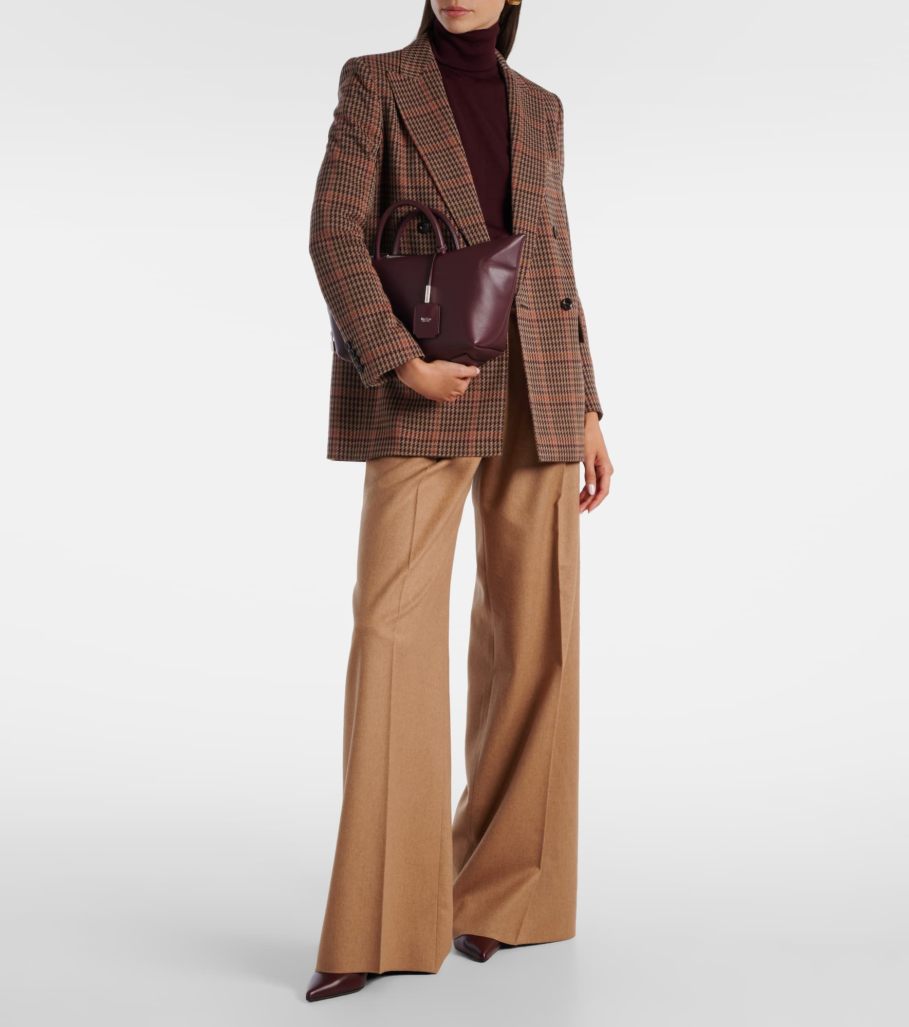 Ori pleated camel hair wide-leg pants - 2