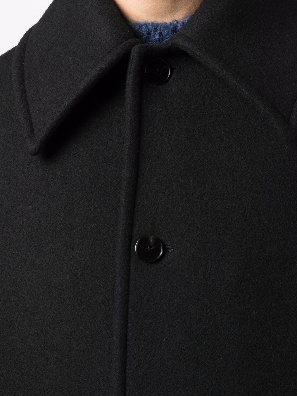 single breasted wool coat - 5