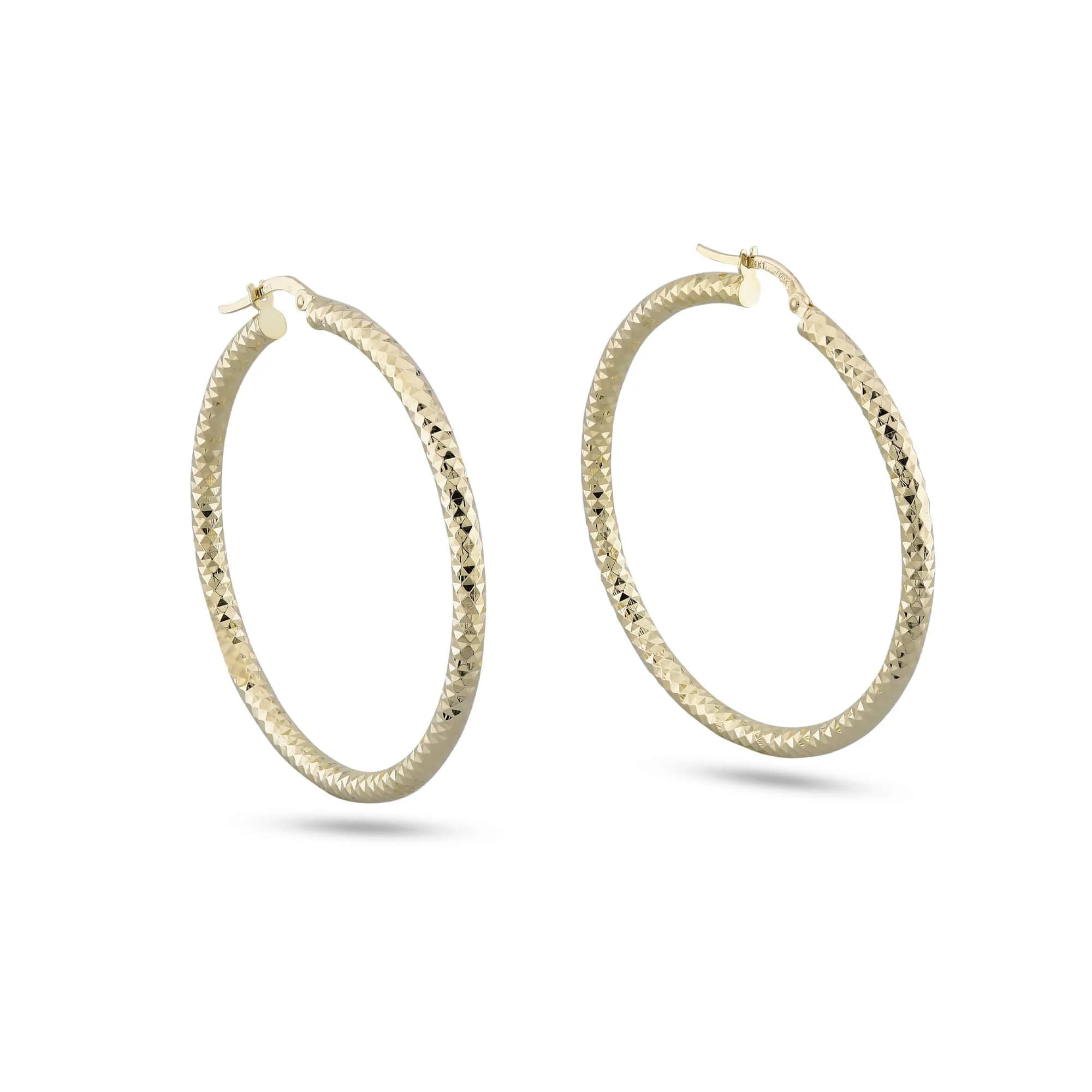 Bold Sparkle Large Hoops - 1