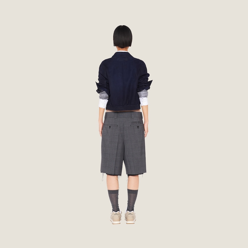 Embroidered Prince of Wales check Bermudas - 2