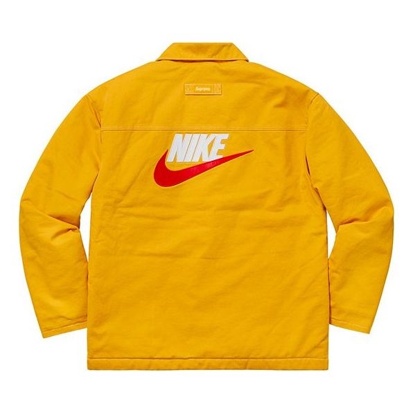 Supreme FW18 x Nike Double Zip Quilted Work Jacket Mustard SUP-FW18-535 - 2