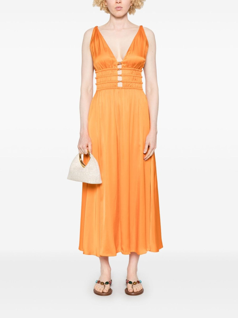 maje V-neck midi dress outlook