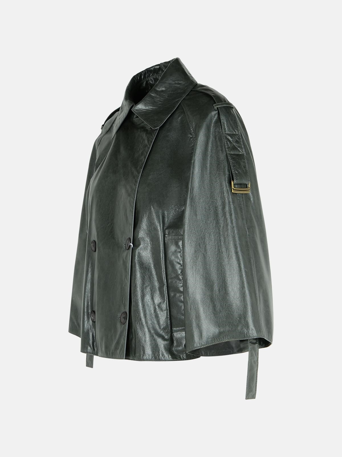 'TENACE' GREY LEATHER JACKET - 2