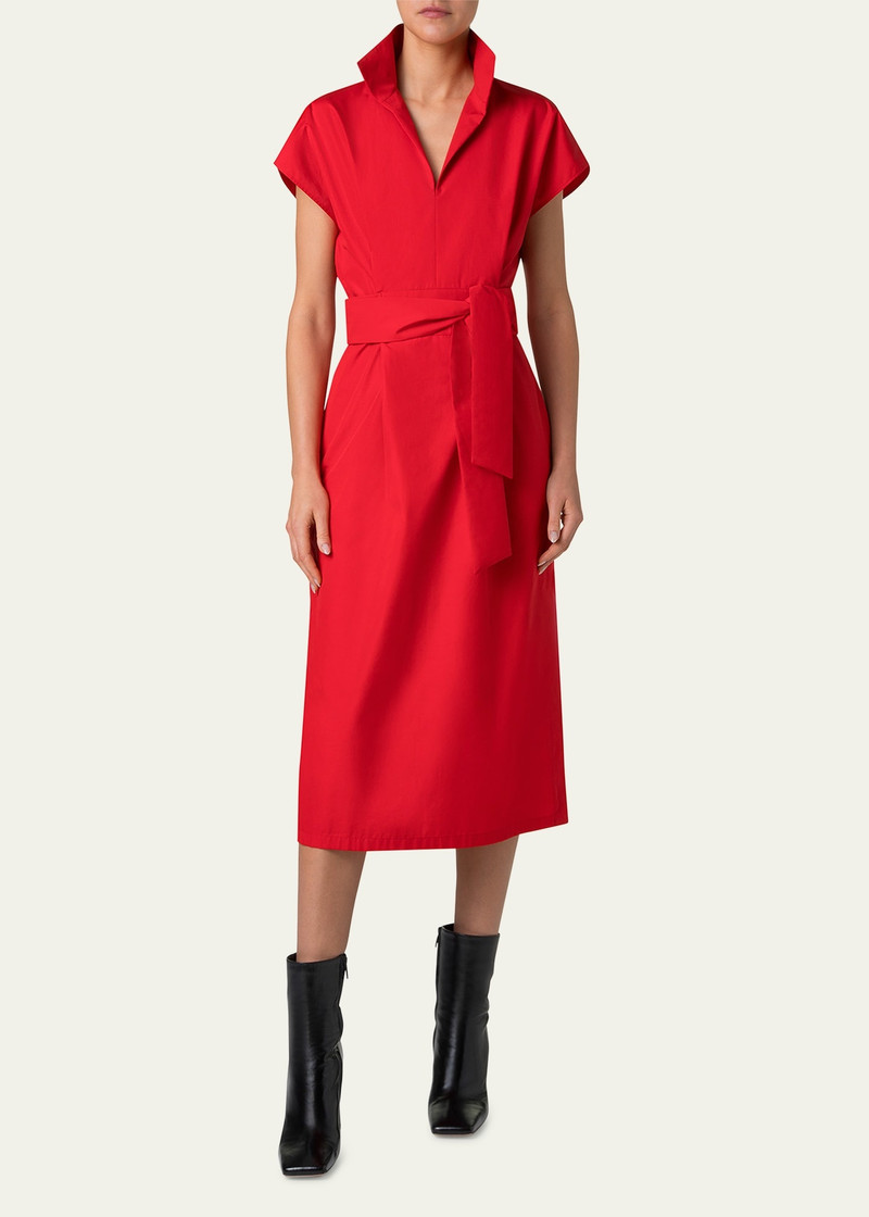 AKRIS Cotton Poplin Midi Shirtdress outlook