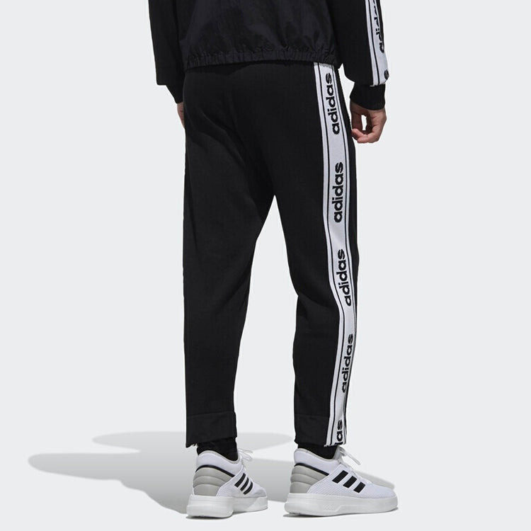 adidas neo Casual Knit Small Running Sports Long Pants Black DW7888 - 3