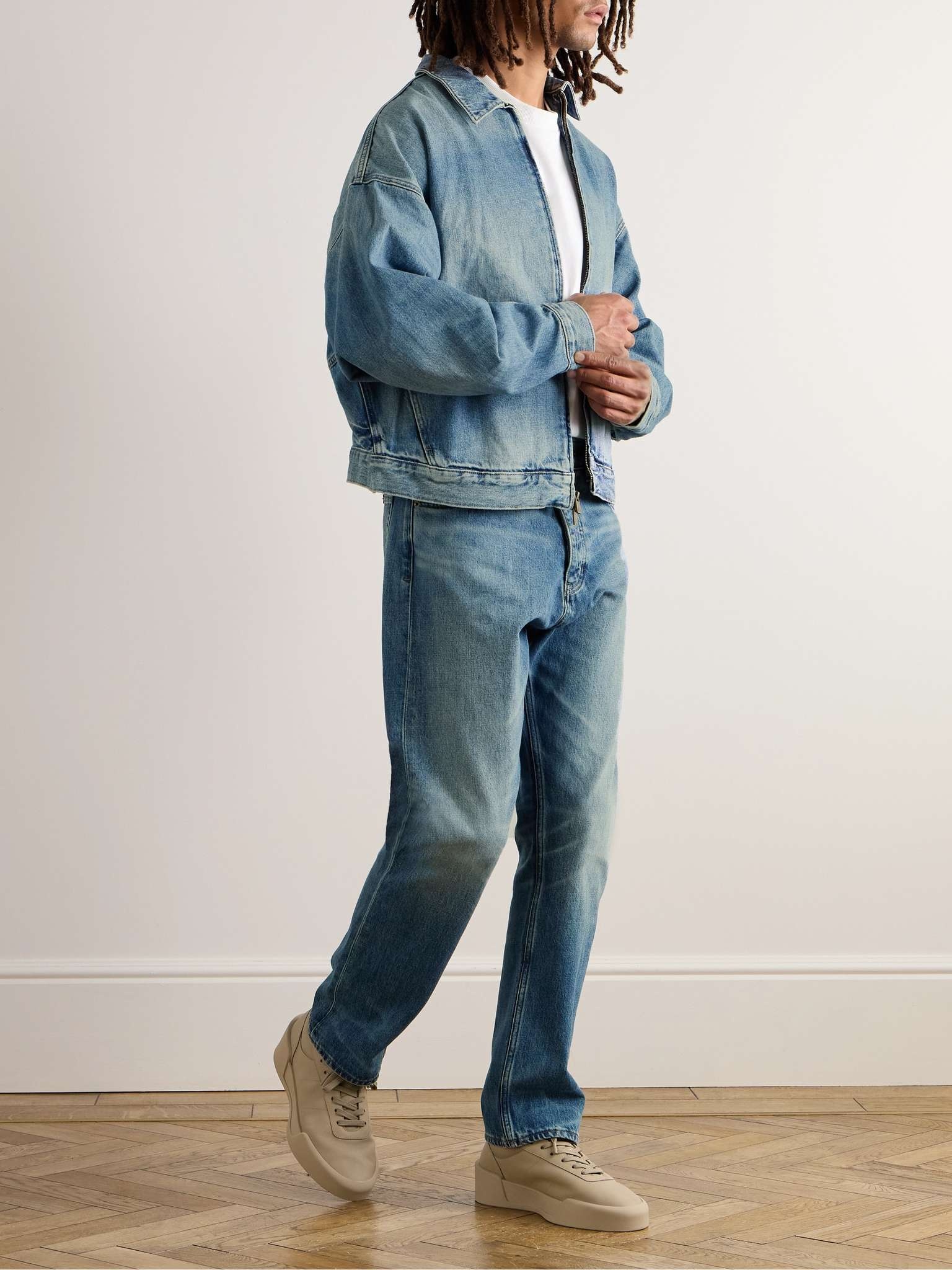 ジャケット・アウター essentials denim jacket oversized Fear of God Essentials Oversize Denim Zip Jacket | Nordstrom
