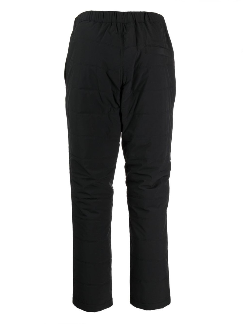 snow peak quilted straight-leg trousers outlook