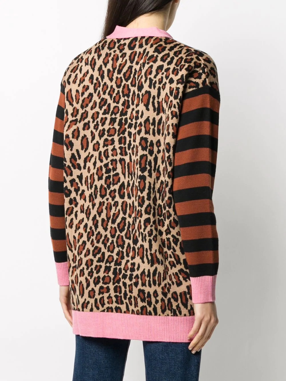 leopard-print cardigan - 4