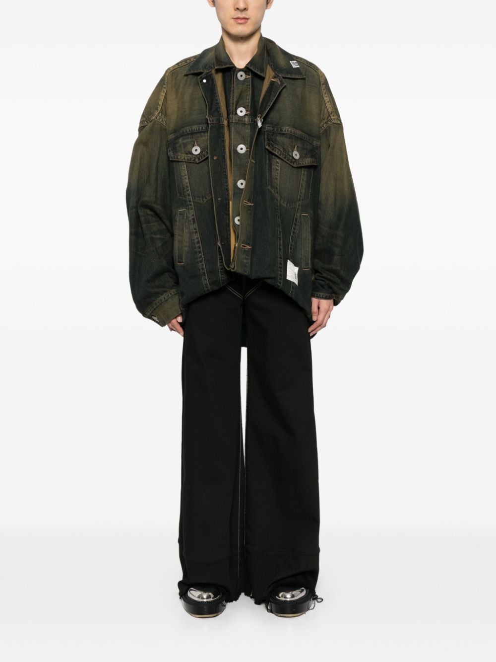 layered denim jacket - 2