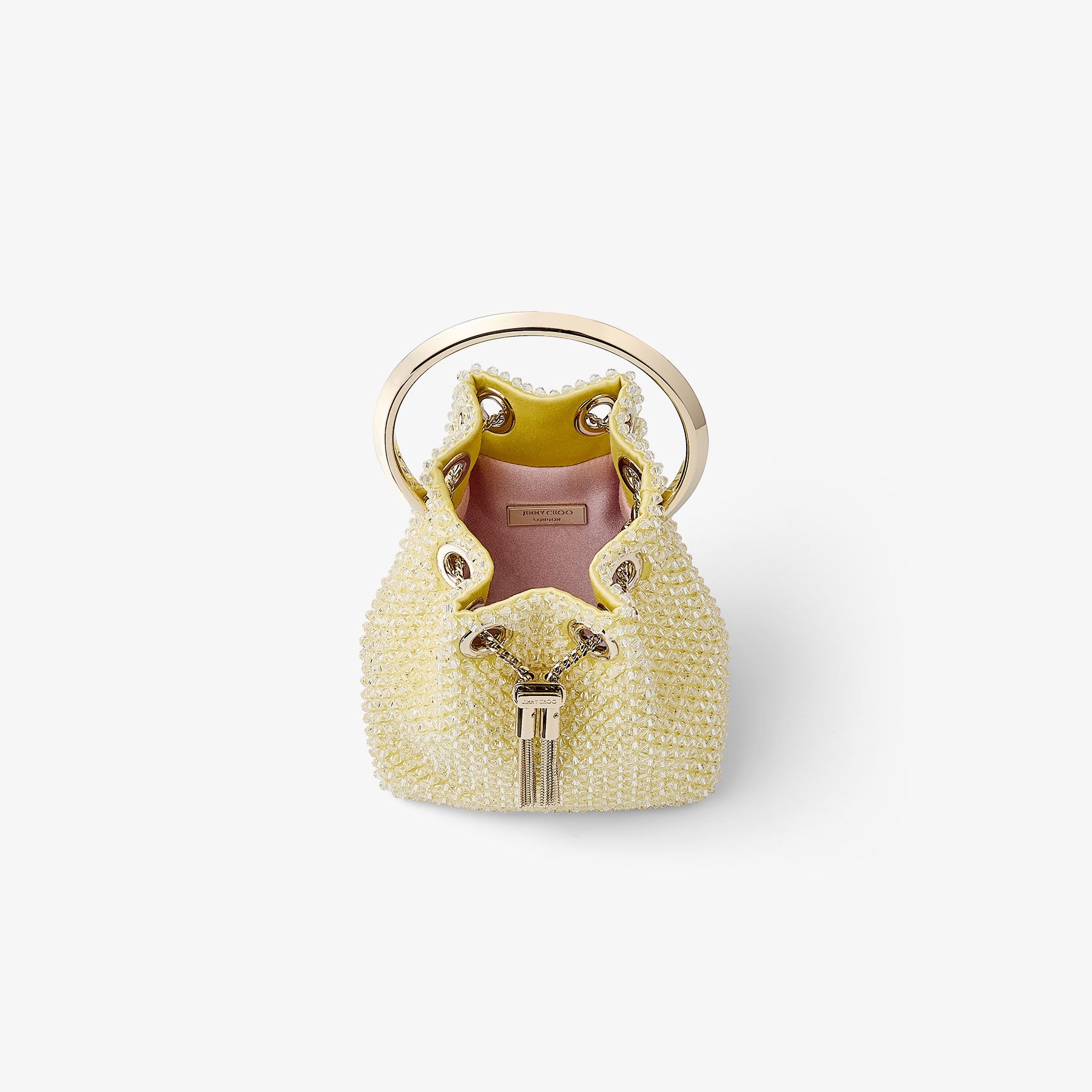Micro Bon Bon
Yellow Embroidered Satin Mini Bag - 4