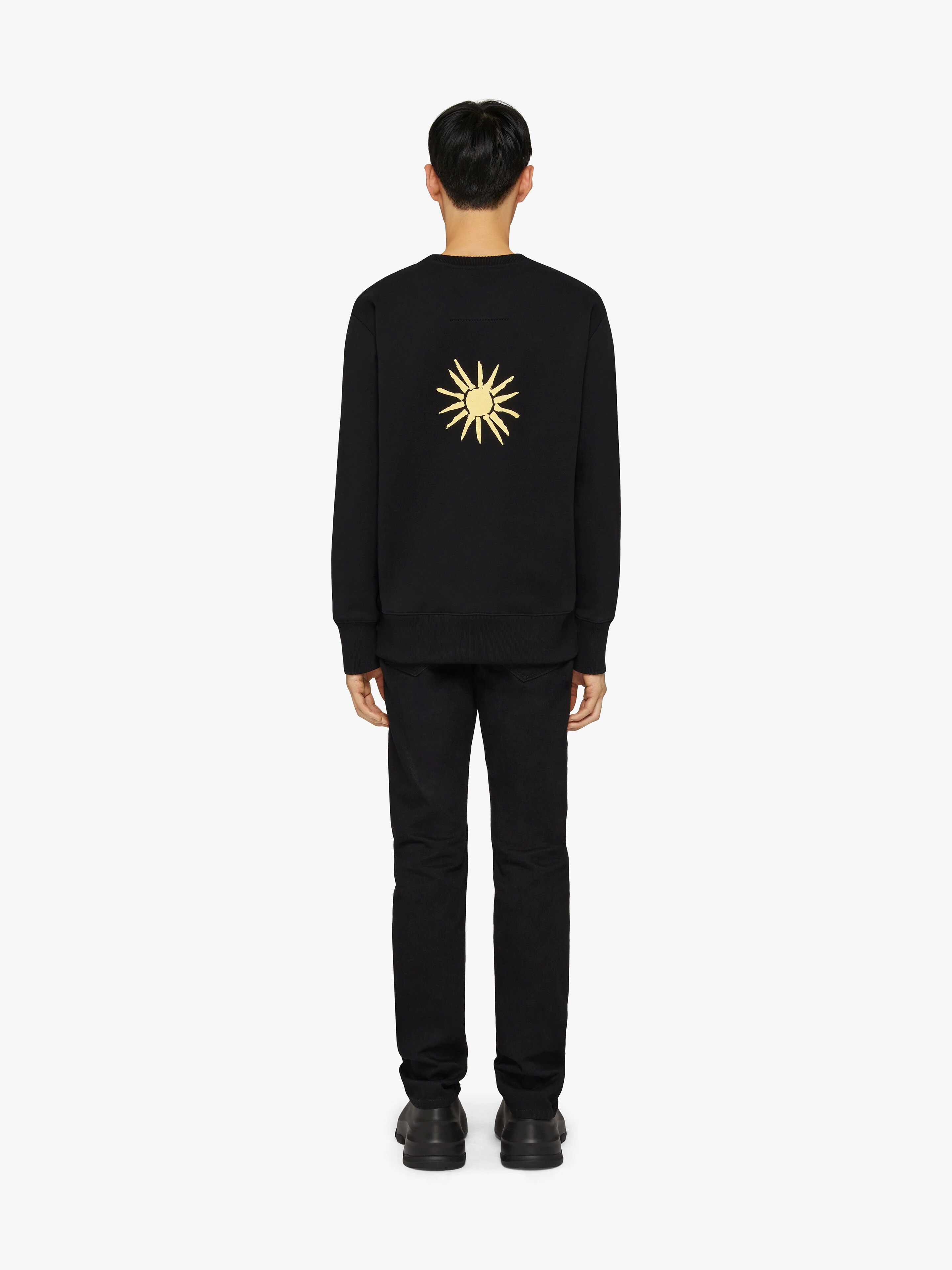SLIM FIT SWEATSHIRT IN FELPA WITH 4G SUN PRINT - 4