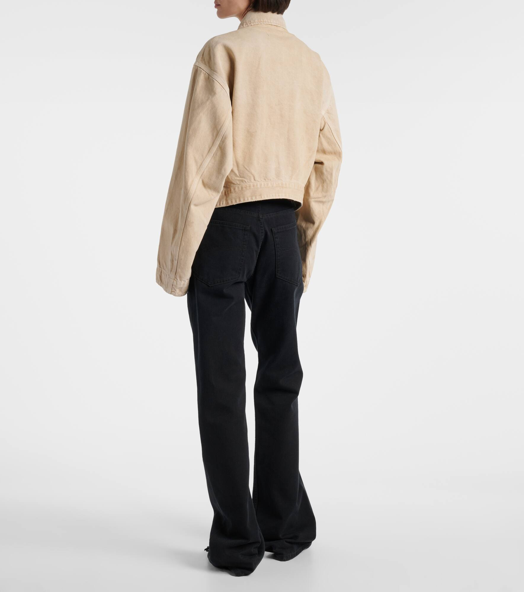 Cropped cotton jacket - 3