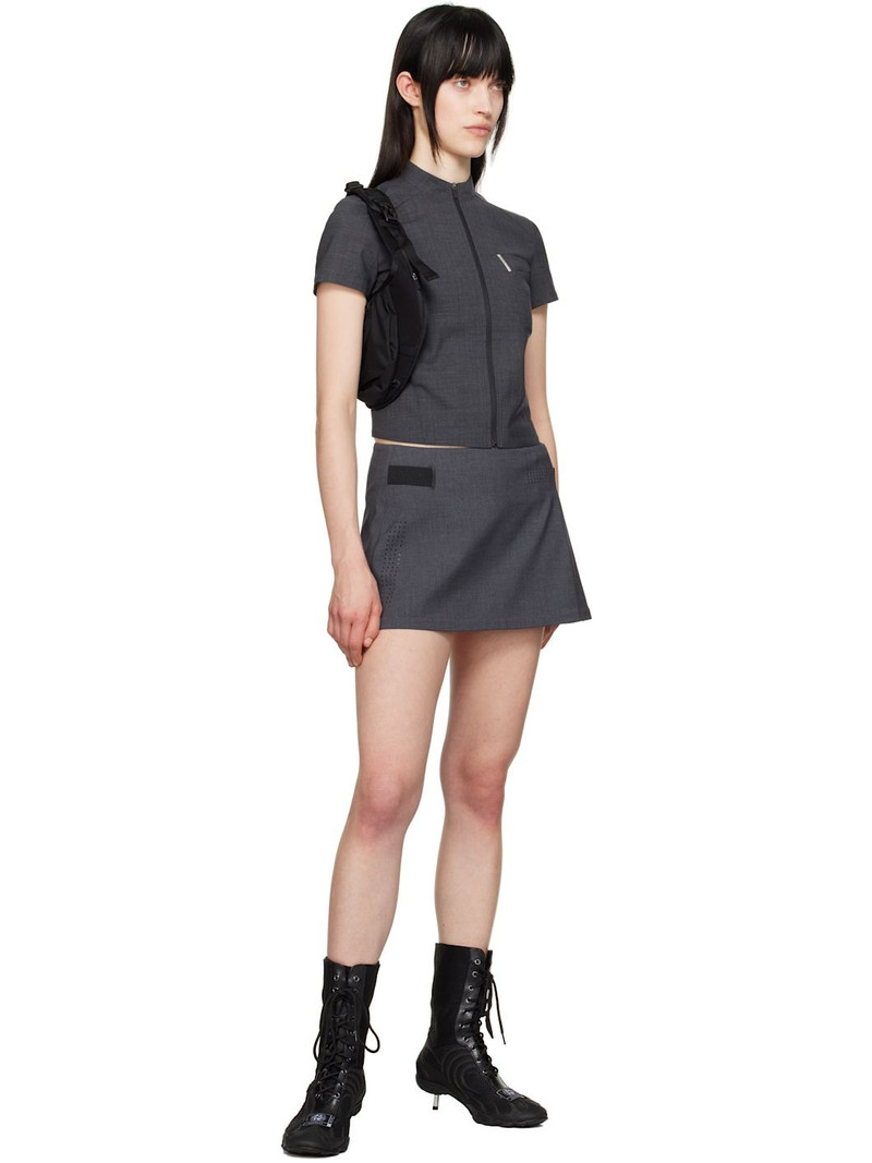 HYEIN SEO Gray Zip Pin Shirt outlook