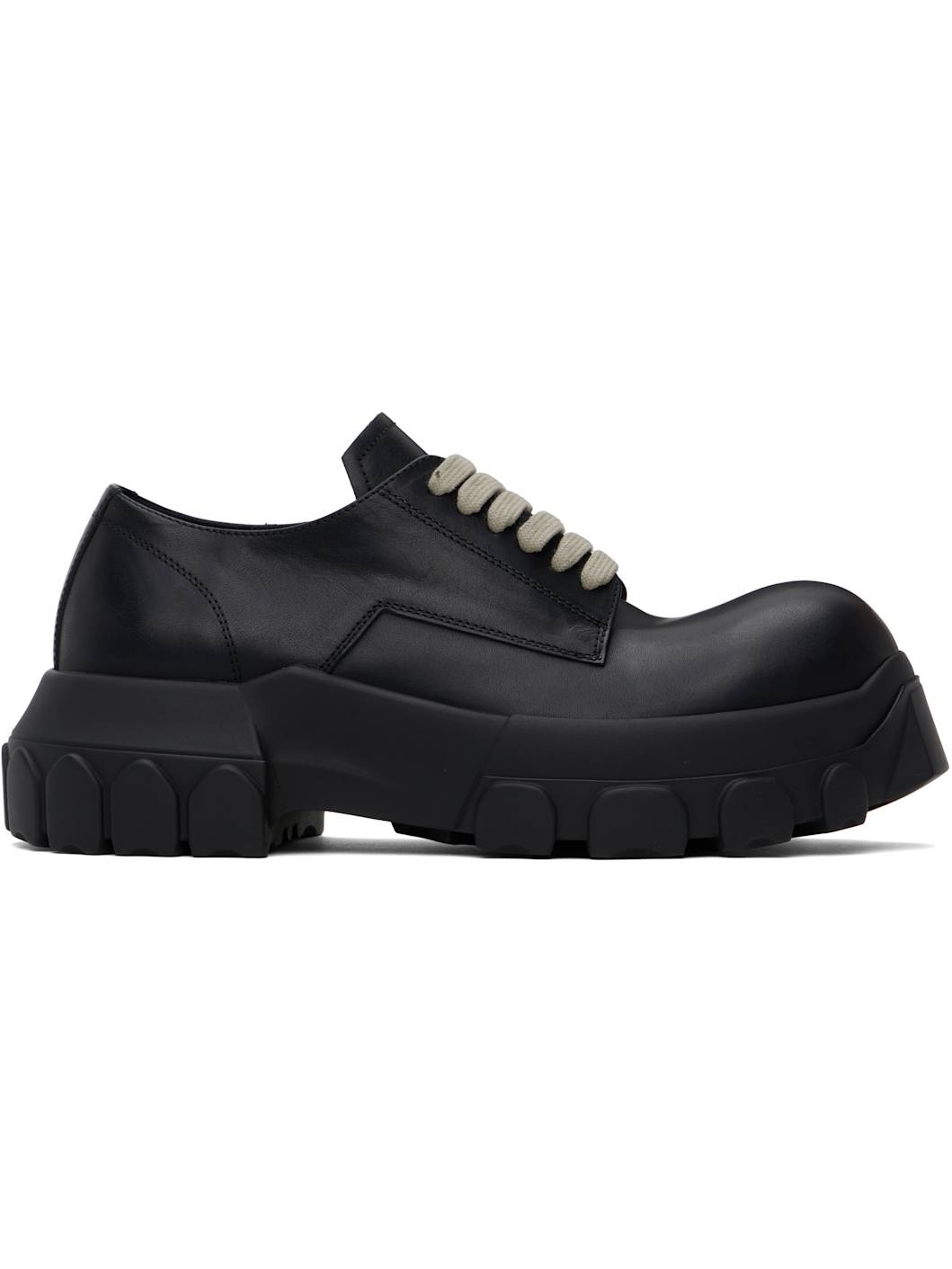 Black Hollywood Lace-Up Bozo Tractor Derbys - 1